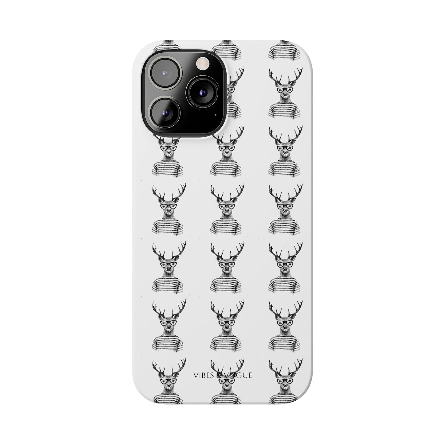 Stylish Slim Phone Case with Cool Stag Design