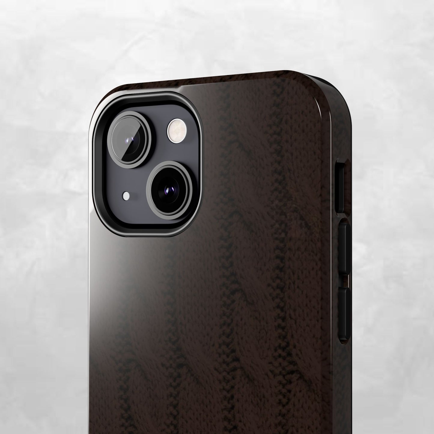 Cable Knit Chocolate Tough Phone Case — Vibes and Vogue Protective Cover