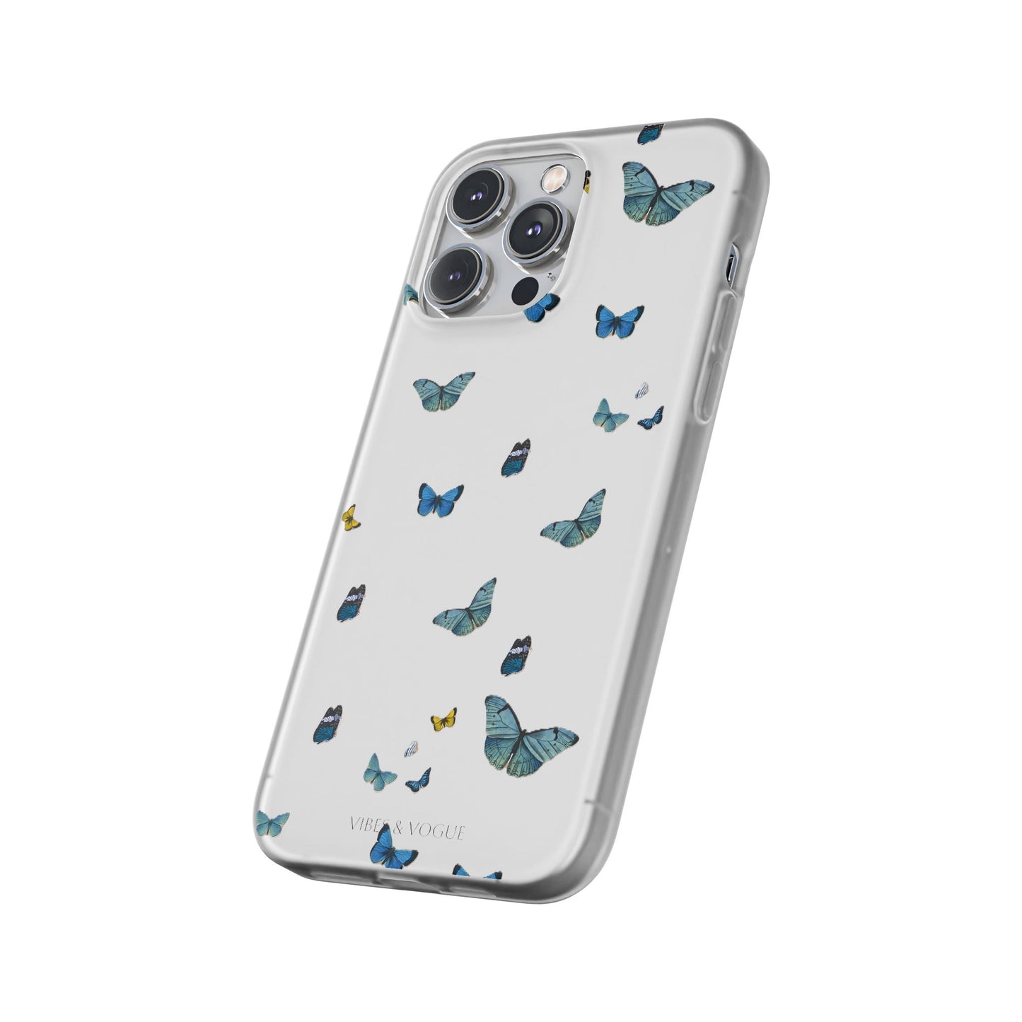 Butterfly Vibes Phone Case, Flexible Phone Cover, Elegant Phone Accessory, Gift for Nature Lovers, Spring Decor, Eco-Friendly Case