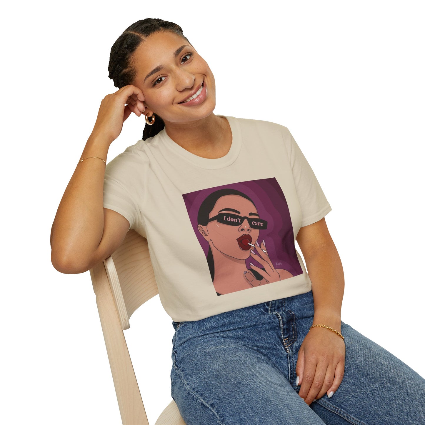 I Don't Care Graphic Unisex Softstyle T-Shirt – Casual Chic for Everyday Wear