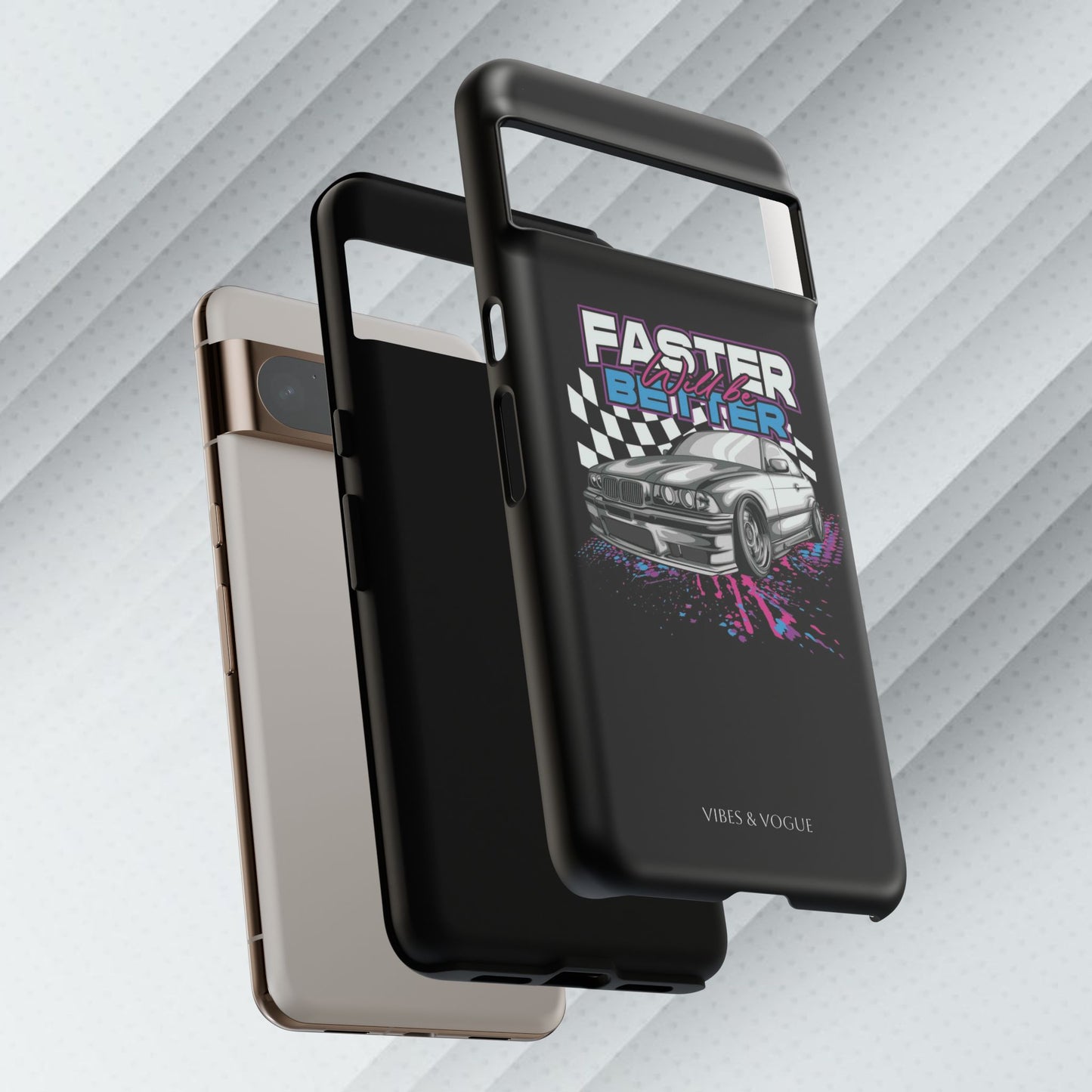 Racing Phone Case - 'Faster Is Better' Design for Car Enthusiasts