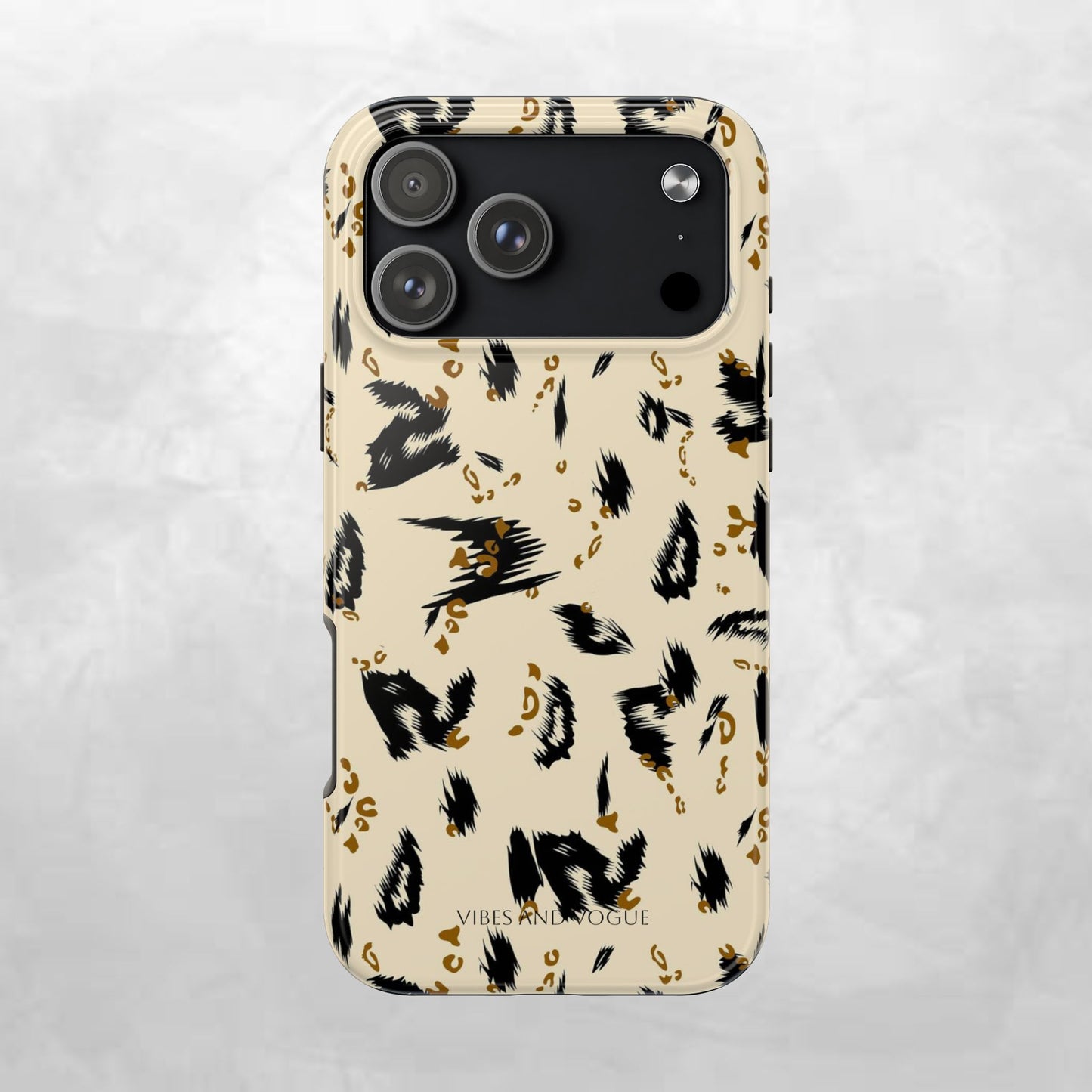 Leopard Splash Tough Phone Case — Protective Animal Print iPhone Cover