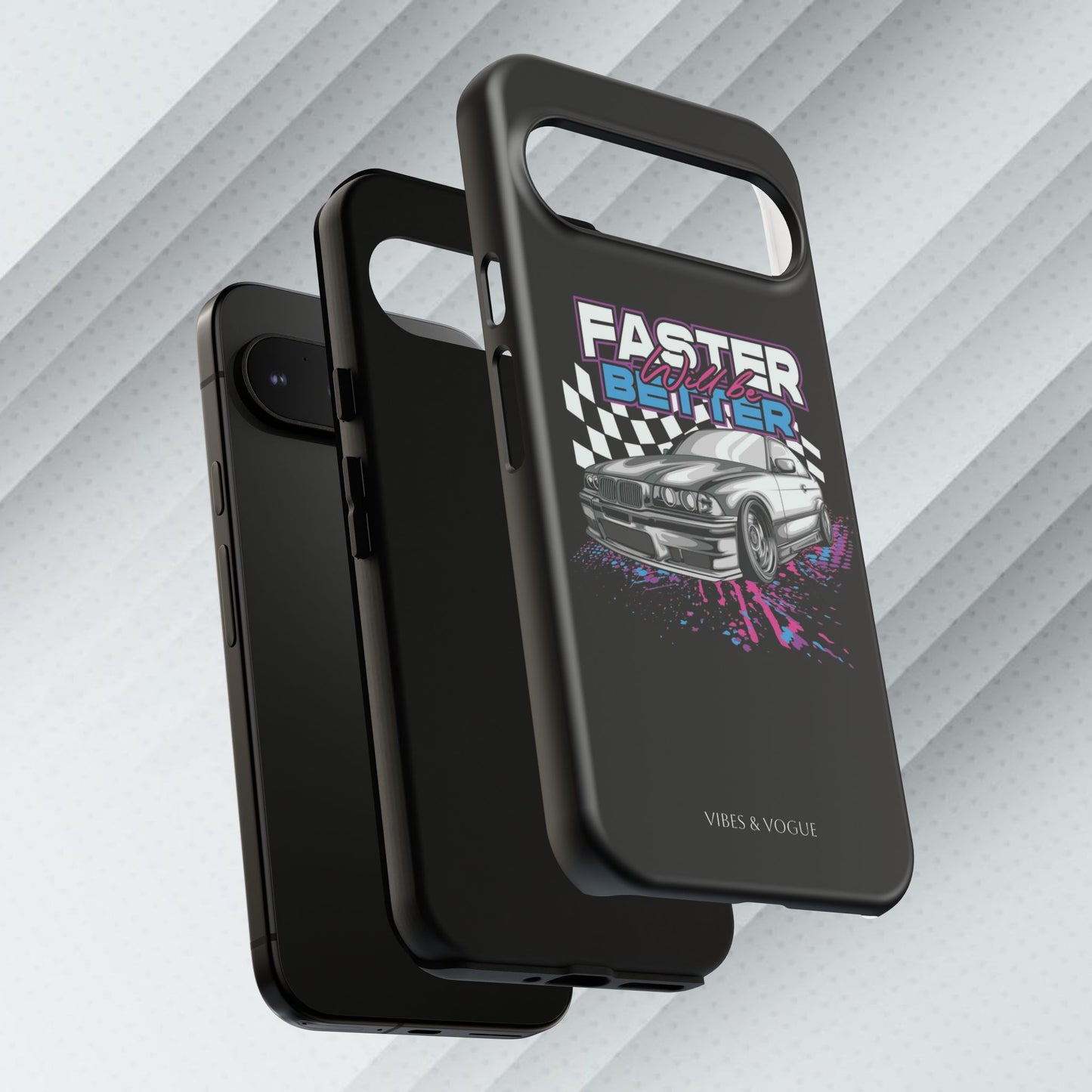 Racing Phone Case - 'Faster Is Better' Design for Car Enthusiasts