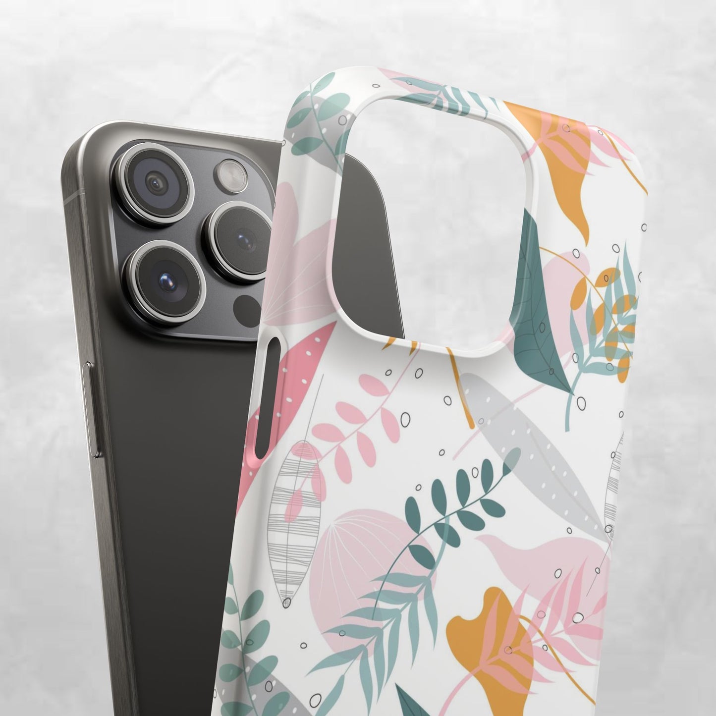 Floral Snap Case - Stylish Phone Protector with Botanical Design
