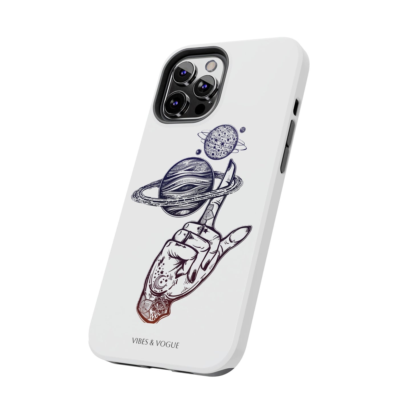 Cosmic Tattoo Phone Case, Unique Galaxy Cell Phone Cover, Gift for Astronomers, Trendy Space Phone Protector, Birthday and Holiday Gift
