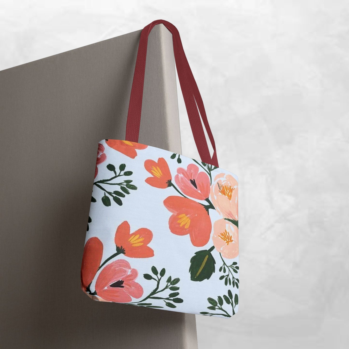 Floral Tote Bag, Stylish Shopping Bag, Eco-Friendly Tote, Beach Bag, Gift for Her, Spring Accessory
