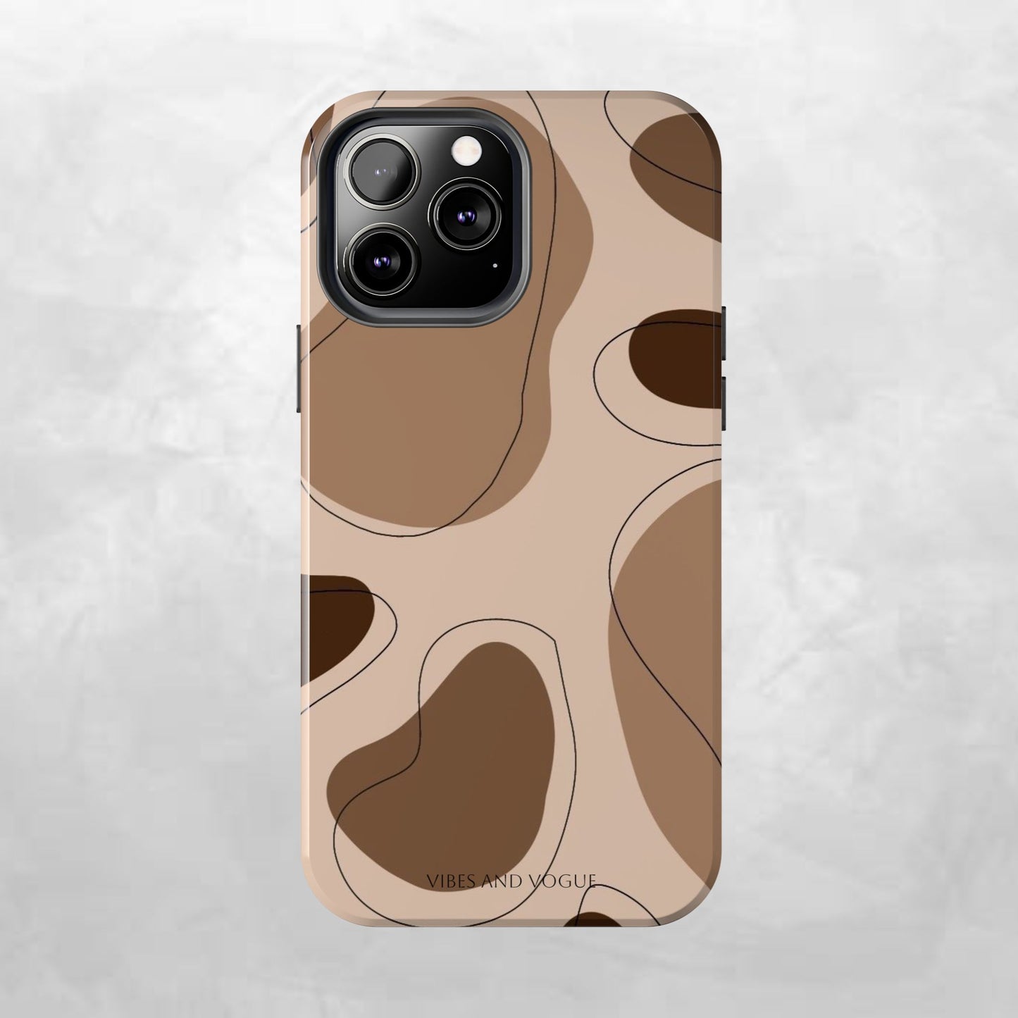Abstract Brown Cowhide Tough Phone Case