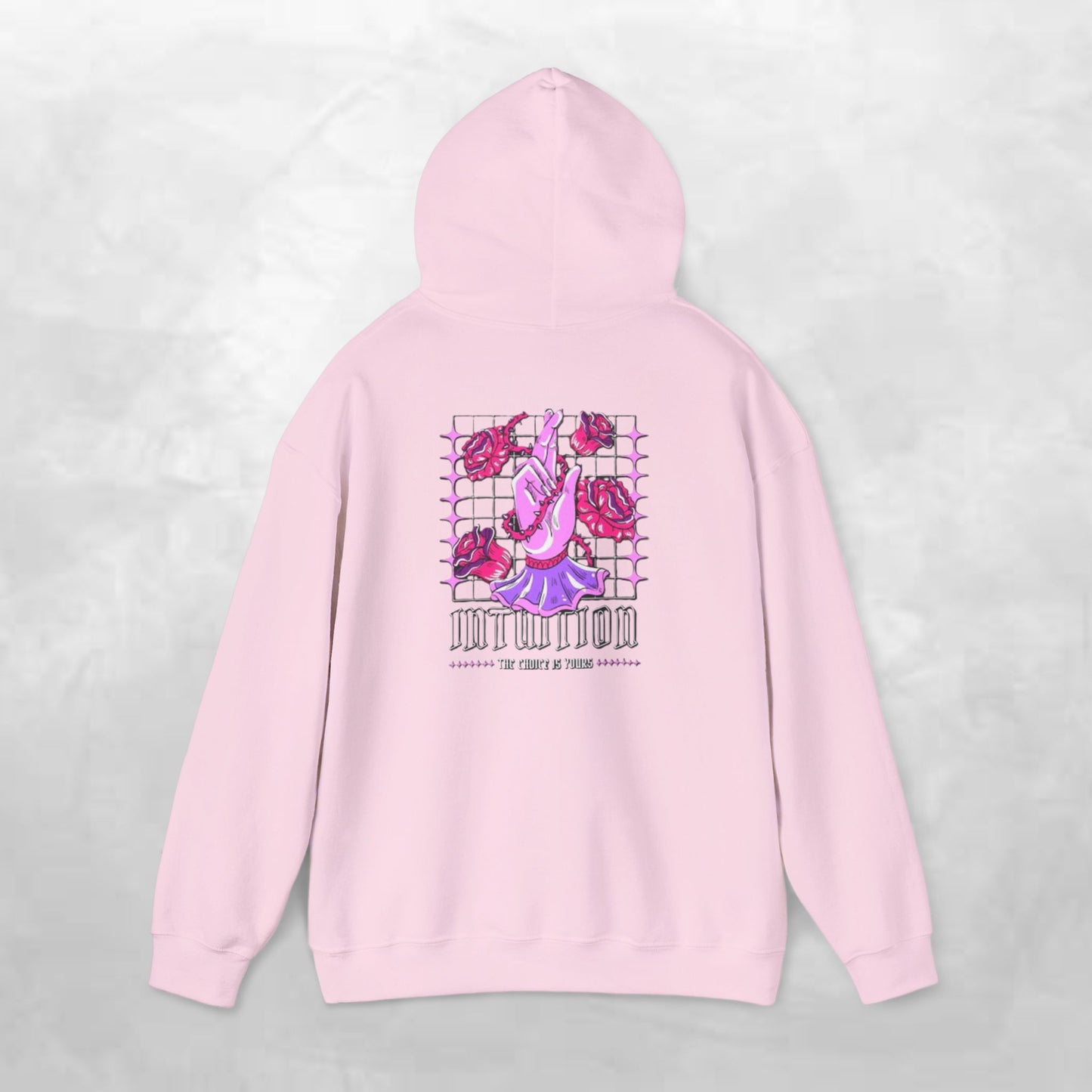 Intuitive Blooms Hoodie, Cozy Sweatshirt, Artistic Apparel, Unique Gift, Comfortable Fashion