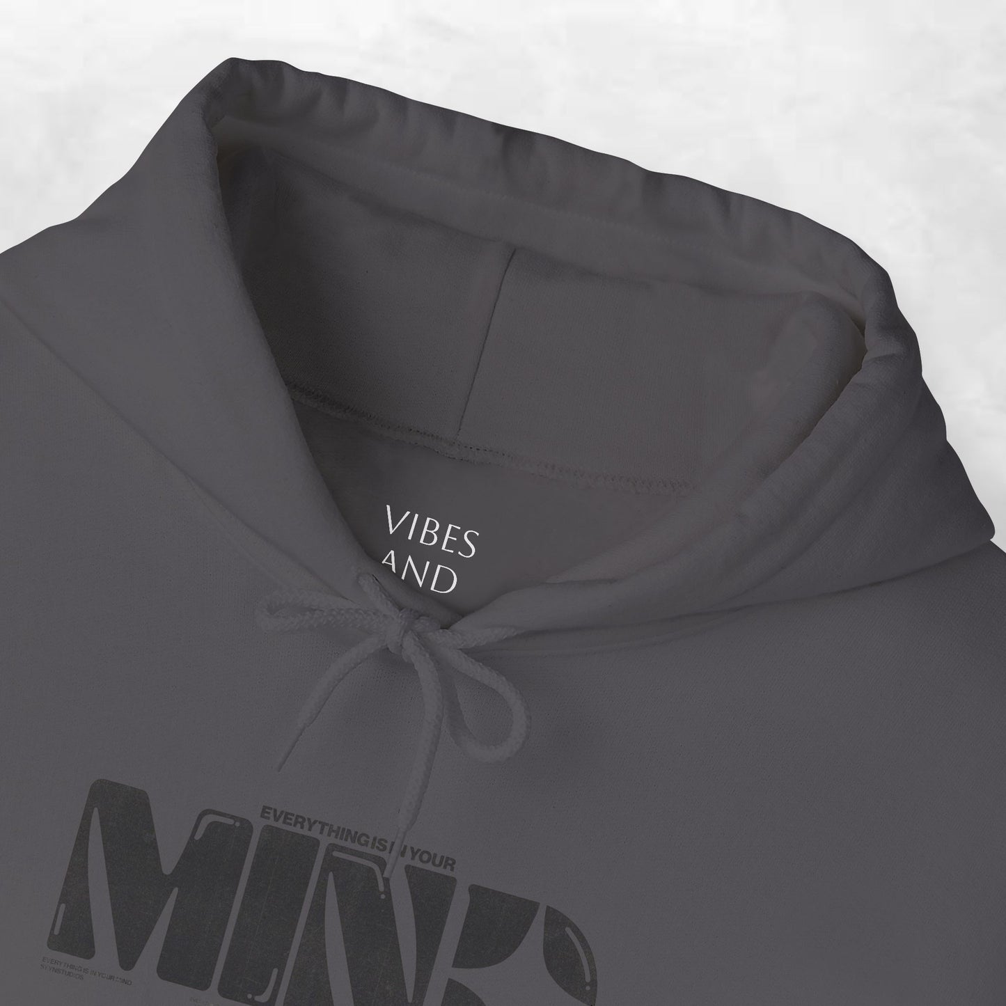 Mind Logo Hoodie — Minimalist Black Typography Pullover