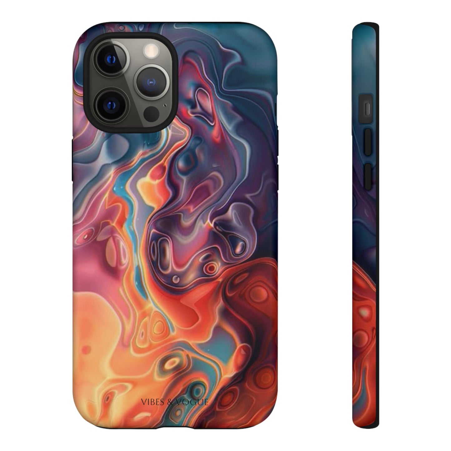 Colorful Phone Case, Abstract Print Cover, Tough Cases for Protection, Gift for Her, Modern Design, Trendy Mobile Accessory