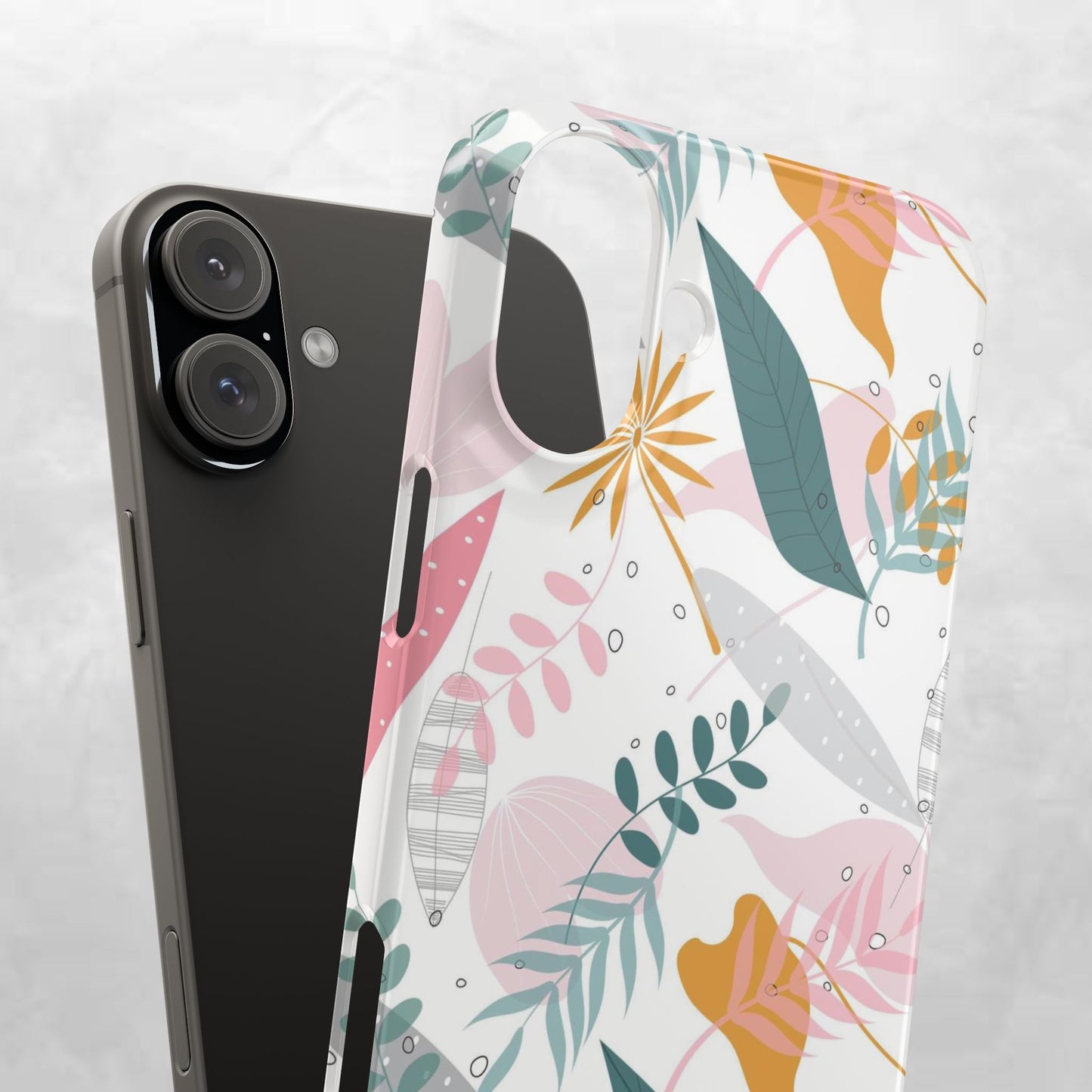 Floral Snap Case - Stylish Phone Protector with Botanical Design