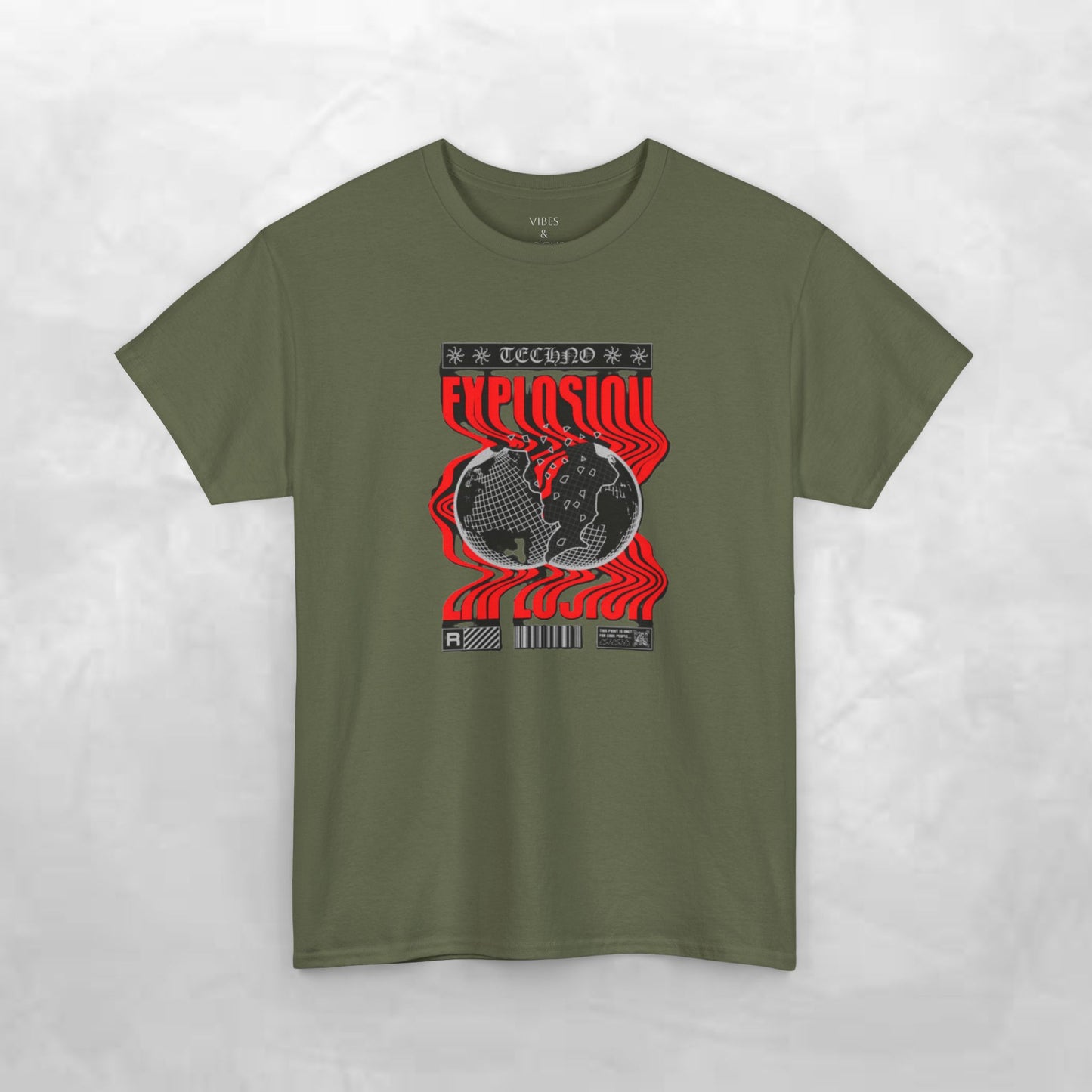 Graphic Tee for Music Lovers, Retro Explosion Design, Unisex Cotton Shirt, Perfect for Festivals, Concerts, Gift Idea