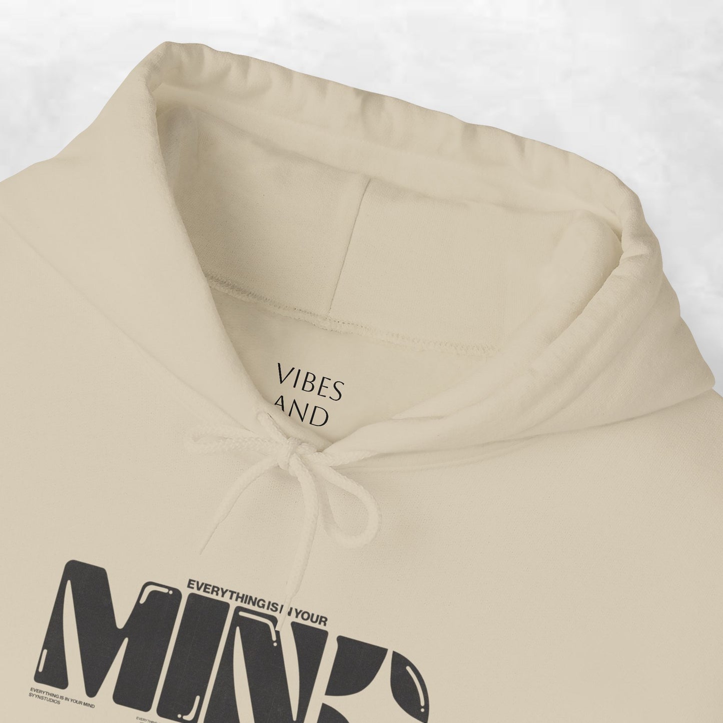 Mind Logo Hoodie — Minimalist Black Typography Pullover