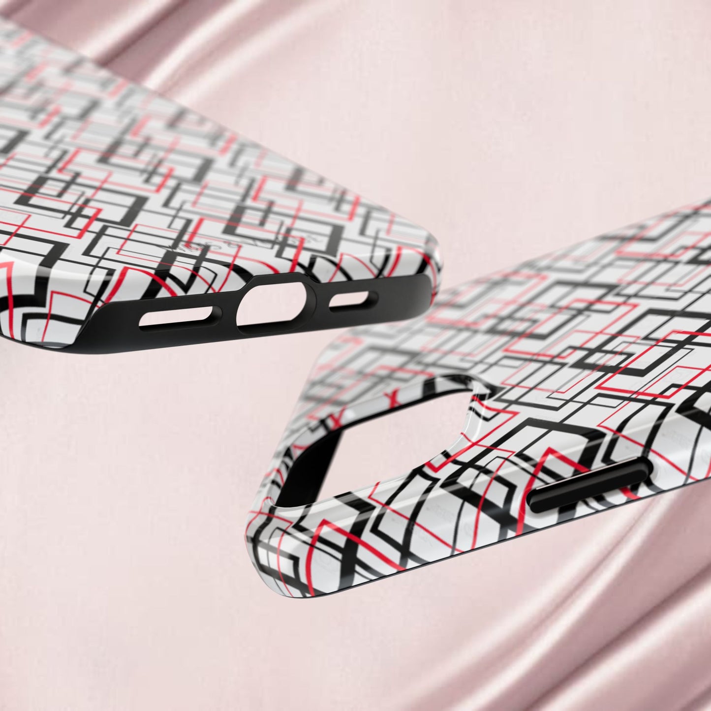 Stylish Geometric Tough Phone Case - Modern Design for Trendsetters