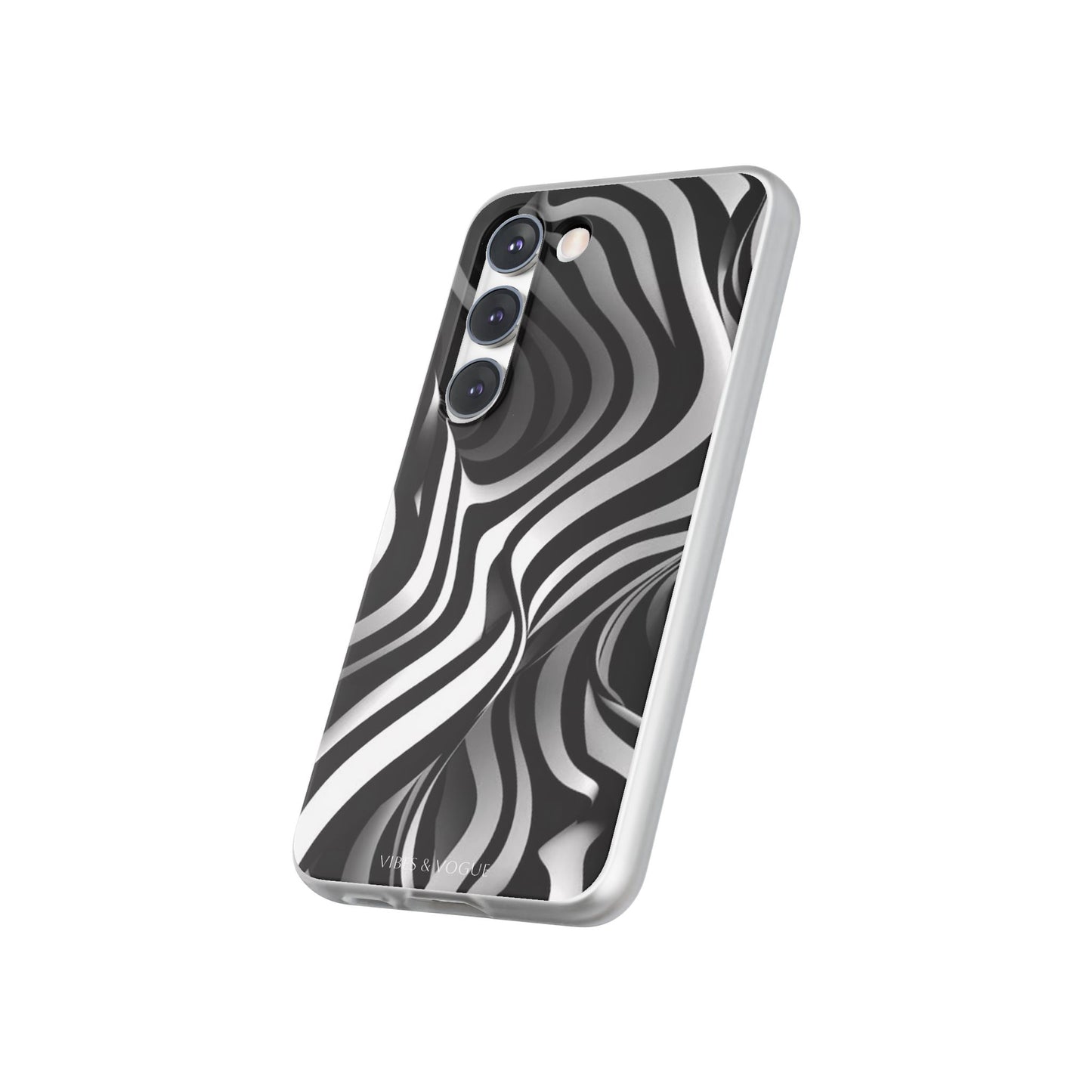 Stylish Phone Cases, Trendy Flexi Cases for iPhone, Black and White Art Case, Gifts for Him/Her, Phone Accessories, Unique Design