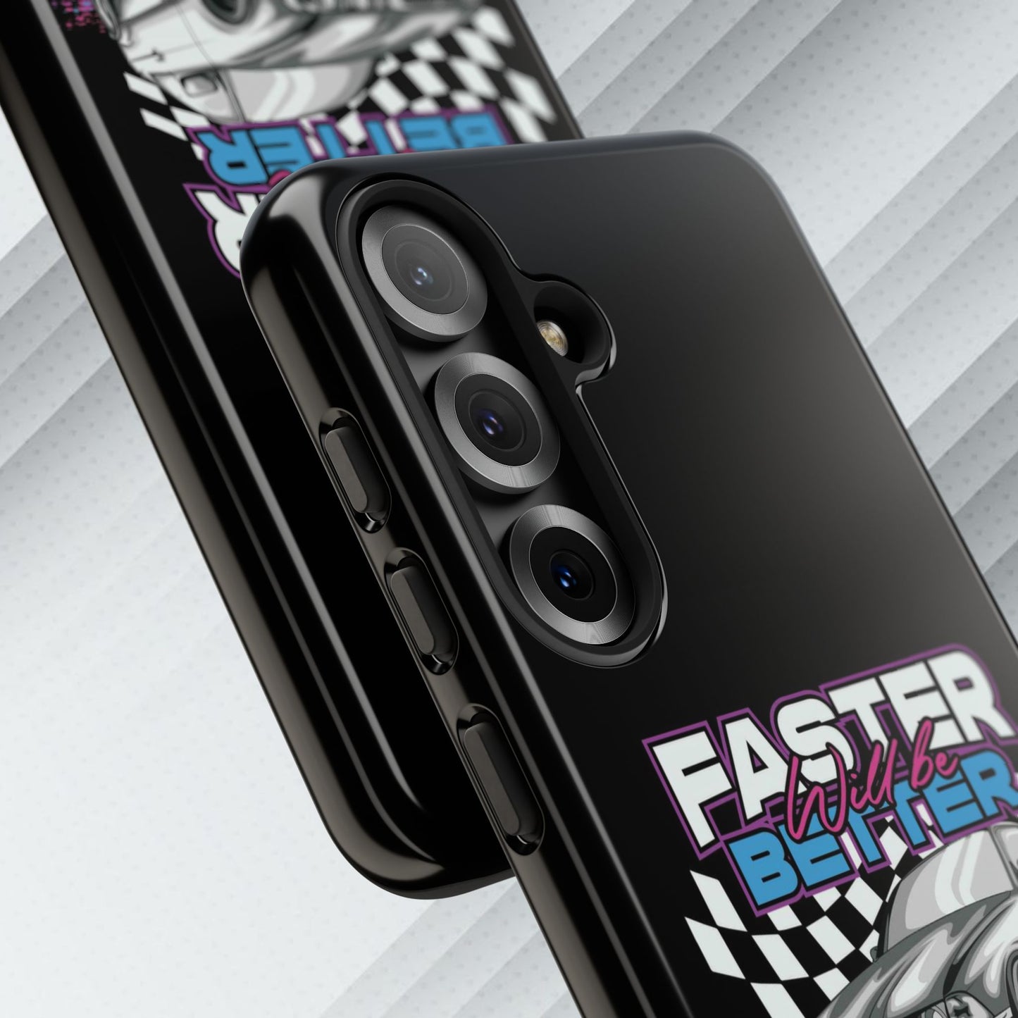 Racing Phone Case - 'Faster Is Better' Design for Car Enthusiasts