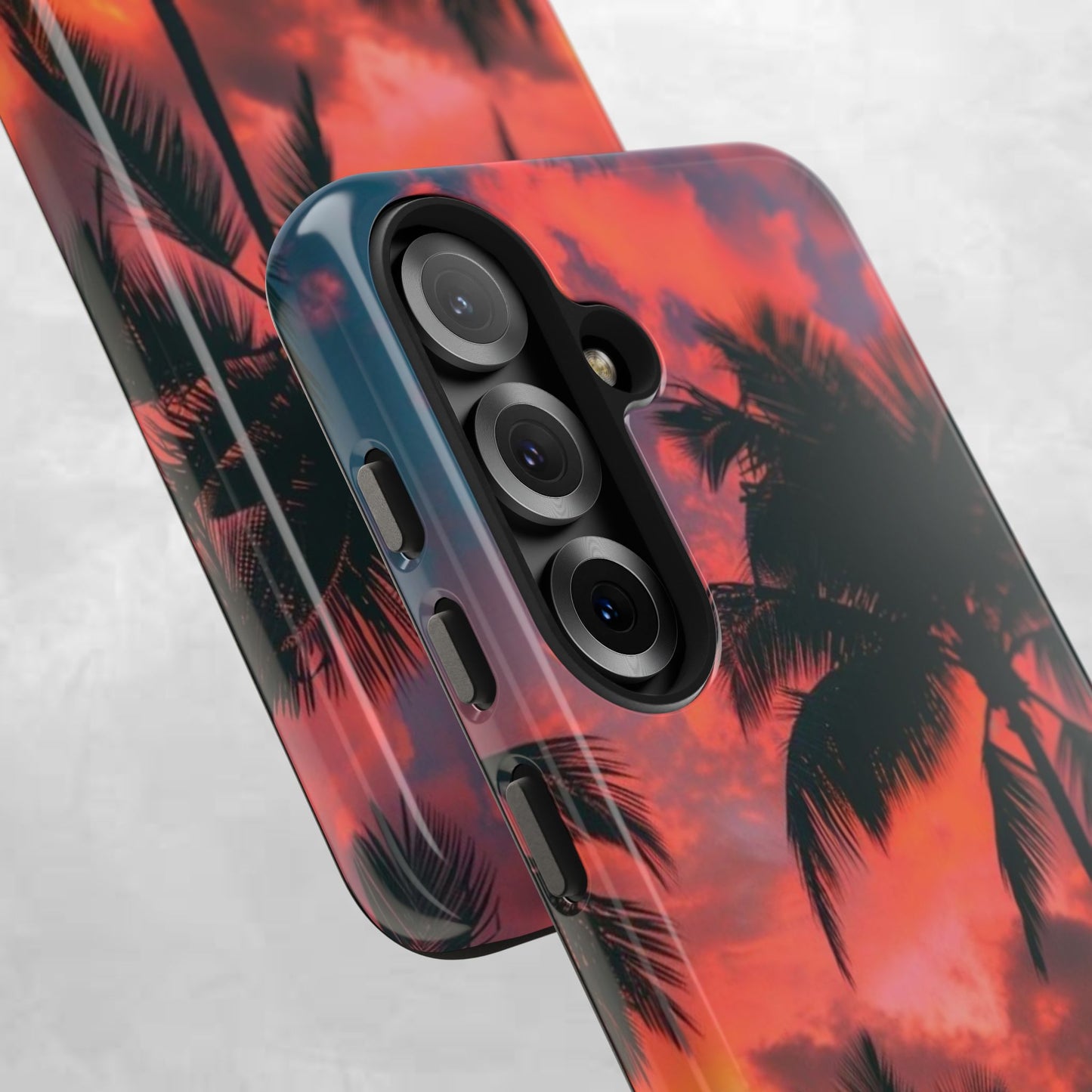 Tropical Sunset Tough Phone Case — Palm Tree Sunset Protective Phone Cover