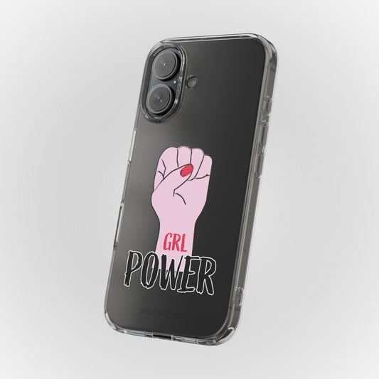 Empowering Clear Phone Case - 'GRL POWER' Design