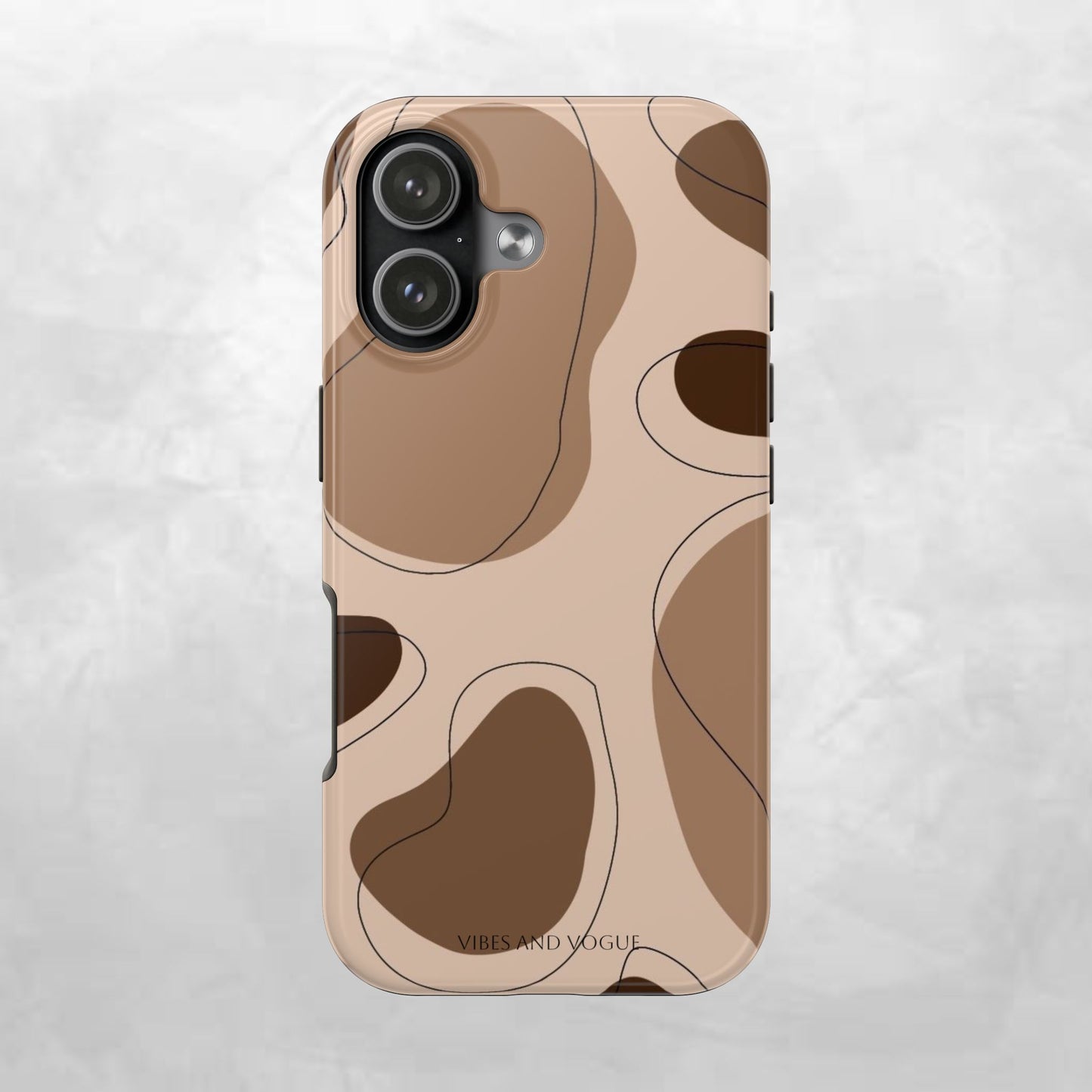 Abstract Brown Cowhide Tough Phone Case