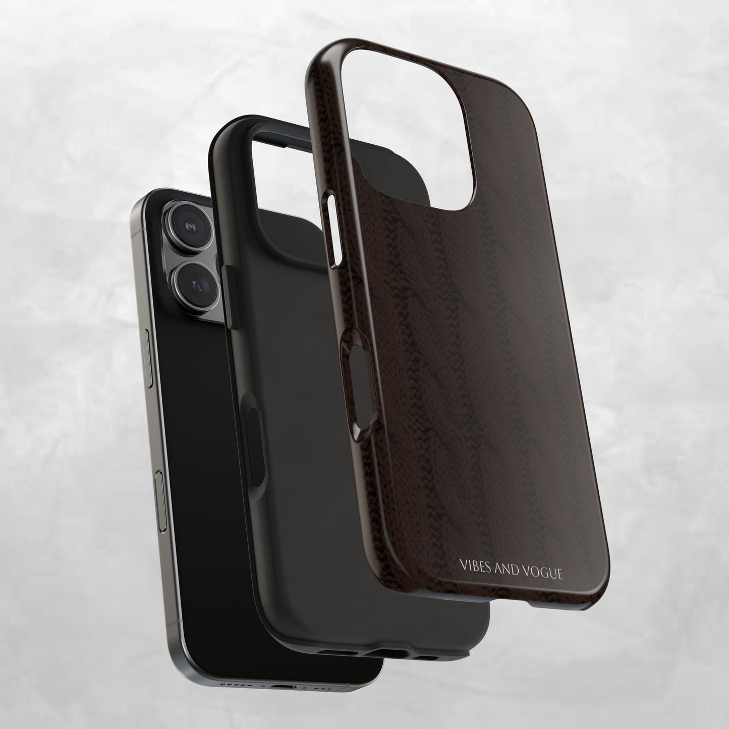 Cable Knit Chocolate Tough Phone Case — Vibes and Vogue Protective Cover