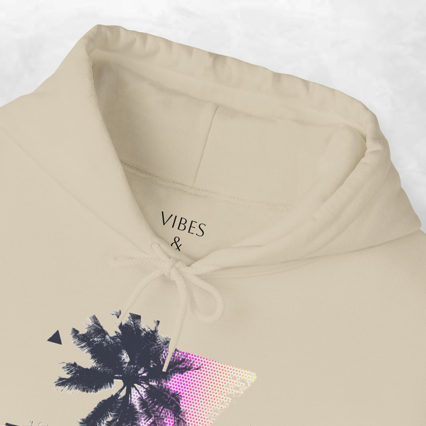 Tropical Vibe Hoodie, Summer Comfort Sweatshirt, Beachy Pullover for Vacation, Unisex Hooded Top, Gift for Warm Weather