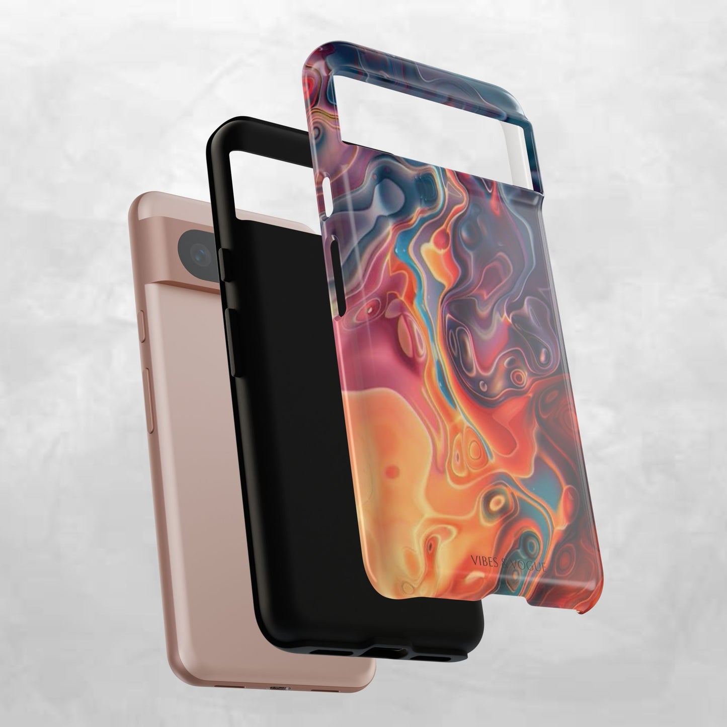 Colorful Phone Case, Abstract Print Cover, Tough Cases for Protection, Gift for Her, Modern Design, Trendy Mobile Accessory