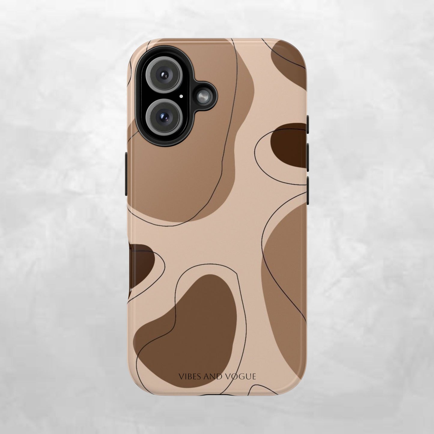 Abstract Brown Cowhide Tough Phone Case