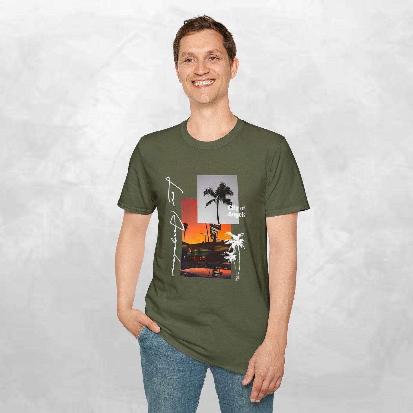 T-Shirt — Tropical Sunset Los Angeles Palm Tree Tee