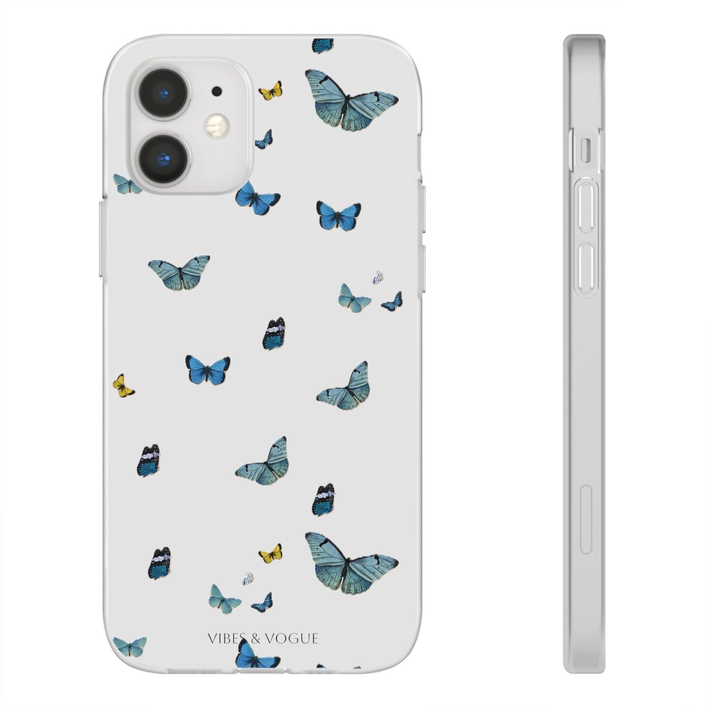 Butterfly Vibes Phone Case, Flexible Phone Cover, Elegant Phone Accessory, Gift for Nature Lovers, Spring Decor, Eco-Friendly Case