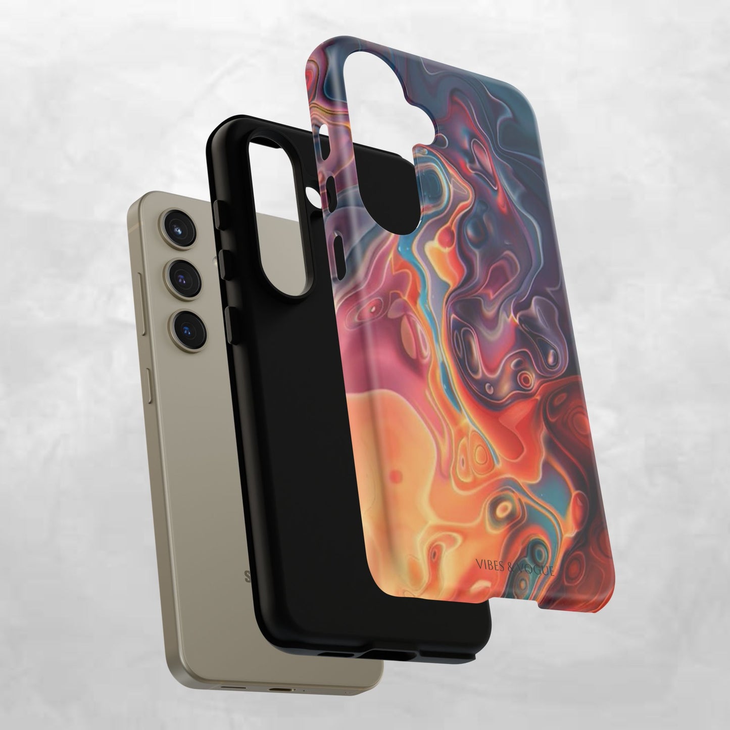 Colorful Phone Case, Abstract Print Cover, Tough Cases for Protection, Gift for Her, Modern Design, Trendy Mobile Accessory