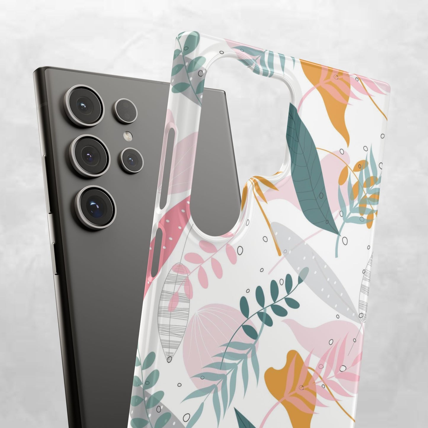 Floral Snap Case - Stylish Phone Protector with Botanical Design