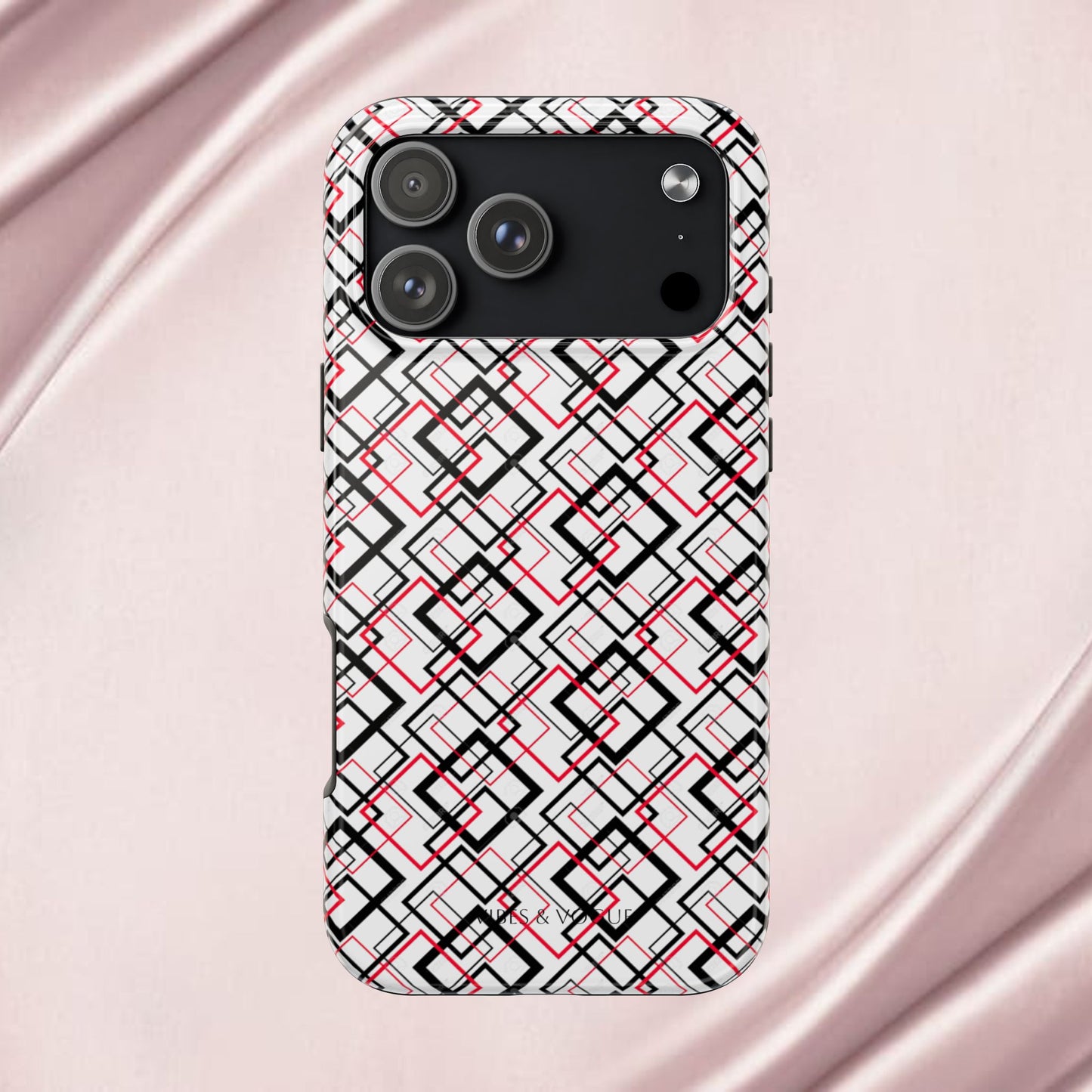 Stylish Geometric Tough Phone Case - Modern Design for Trendsetters