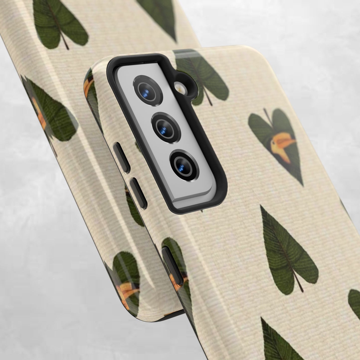Tough Phone Case — Green Leaf Heart Pattern Tough Phone Case (Vibes and Vogue)