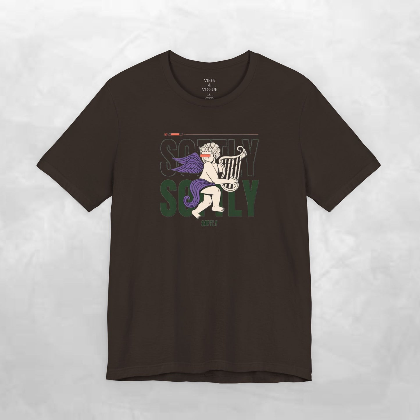 Unisex Short Sleeve Tee with Harp Design, Casual Tee, Gift for Music Lovers, Summer Wear, Concert Outfit, Friendship Tee