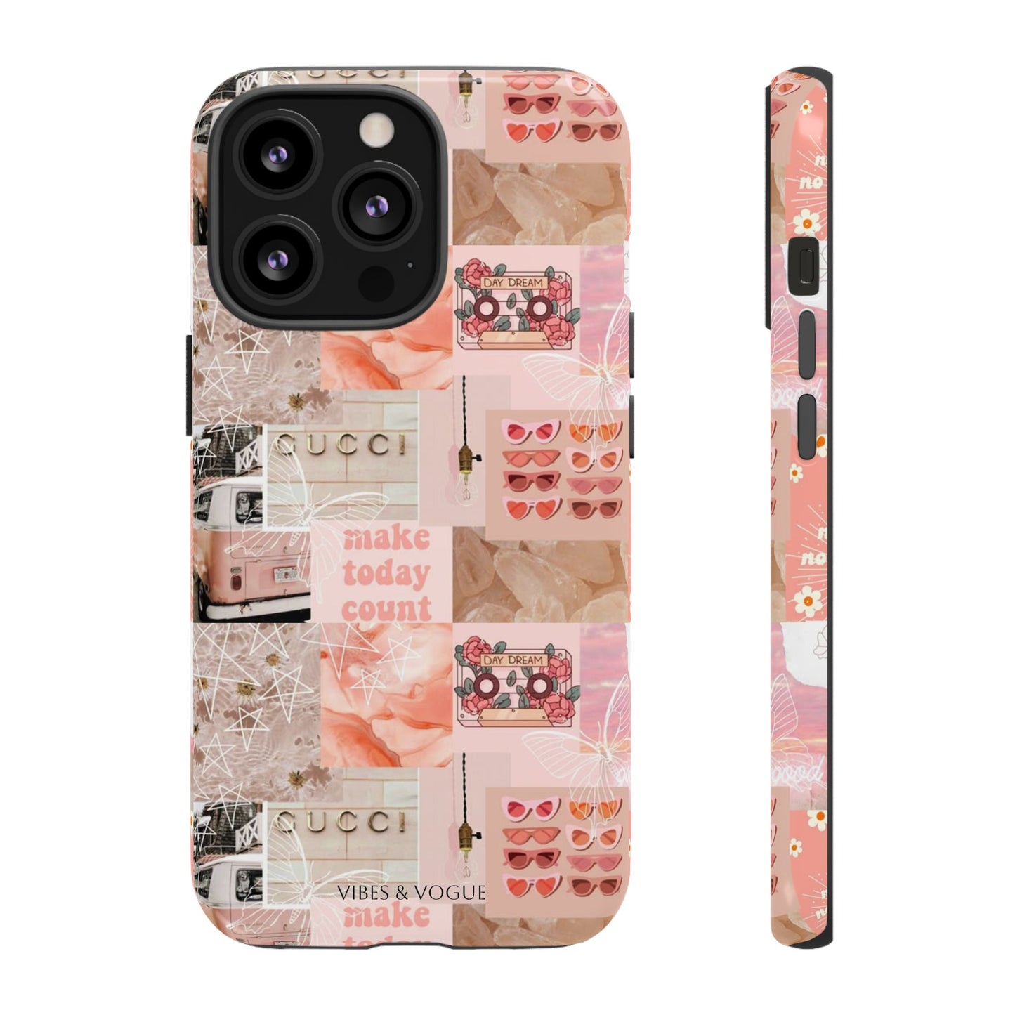 Stylish Phone Case for Trendsetters, Customizable Smartphone Cover, Vibes & Vogue Design, Floral Aesthetic Gift, Unique Tech Accessory