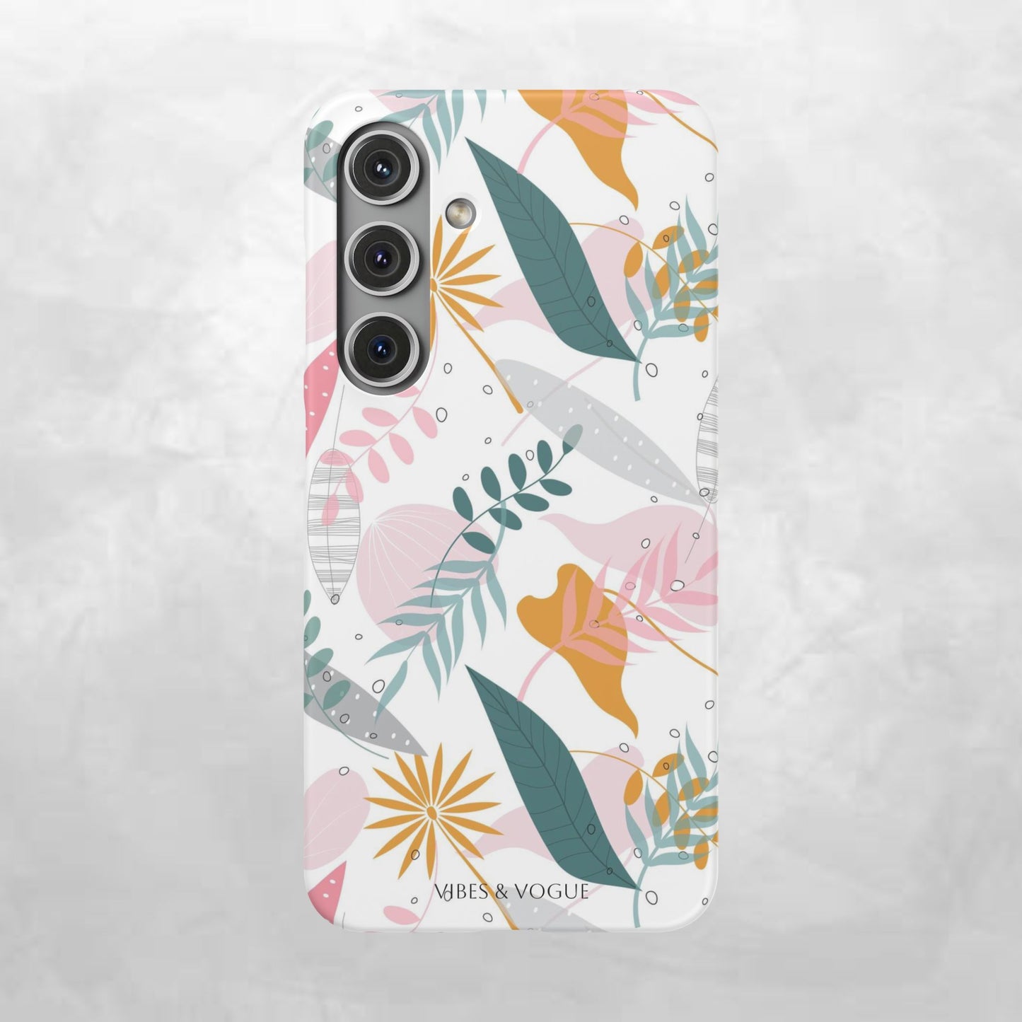 Floral Snap Case - Stylish Phone Protector with Botanical Design