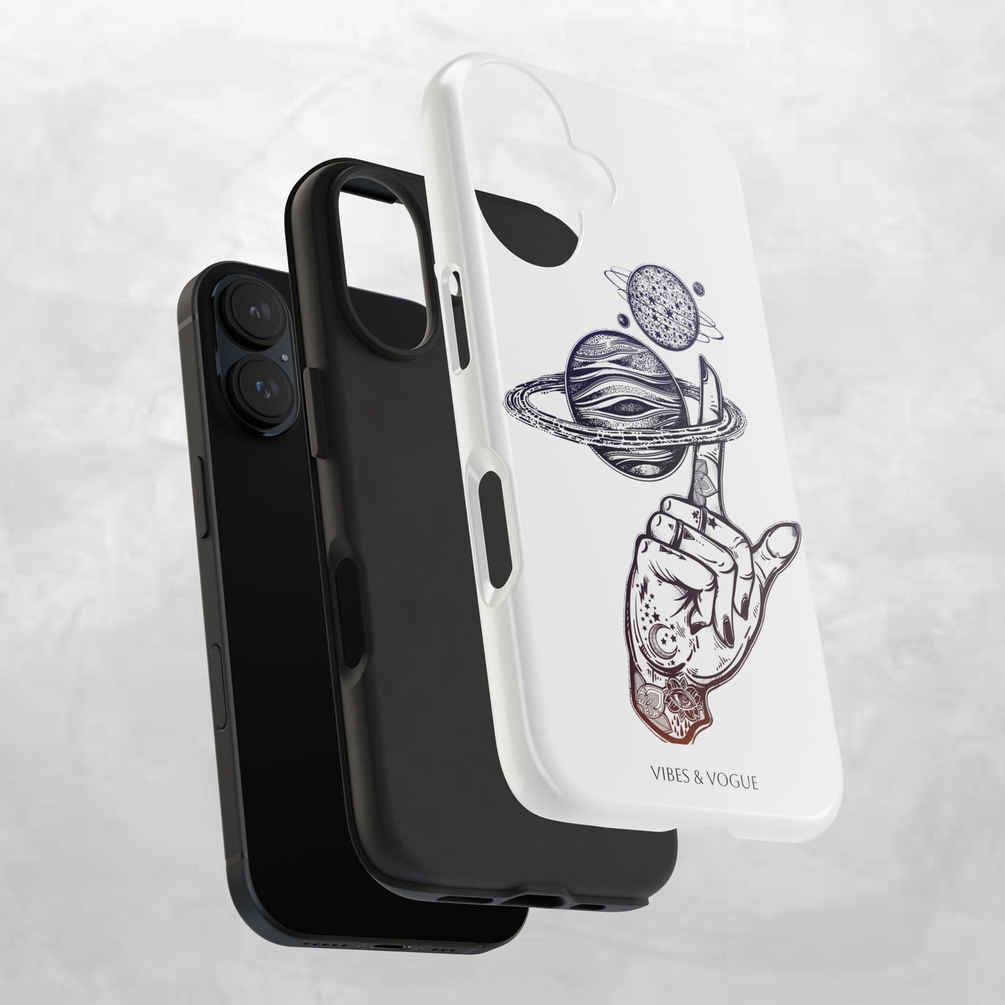 Cosmic Tattoo Phone Case, Unique Galaxy Cell Phone Cover, Gift for Astronomers, Trendy Space Phone Protector, Birthday and Holiday Gift