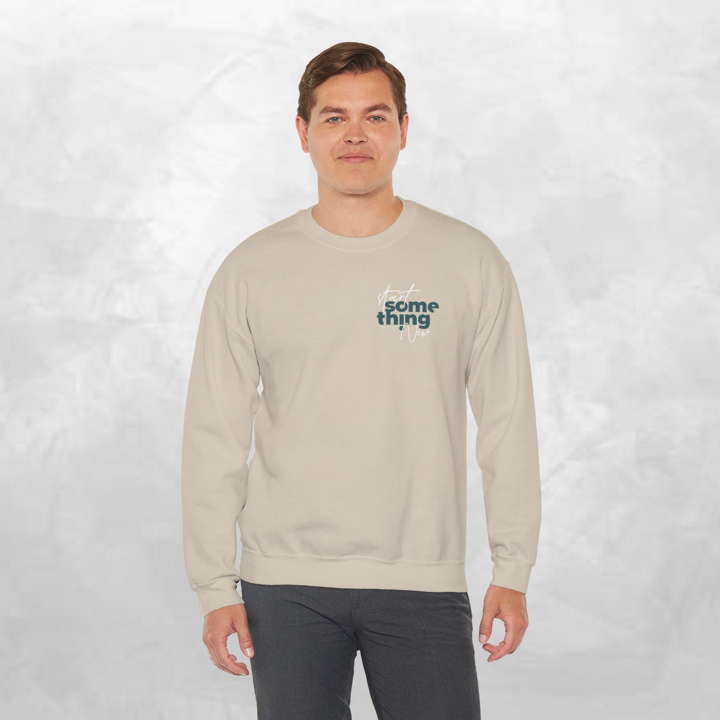 Minimal 'Do Something' Crewneck Sweatshirt