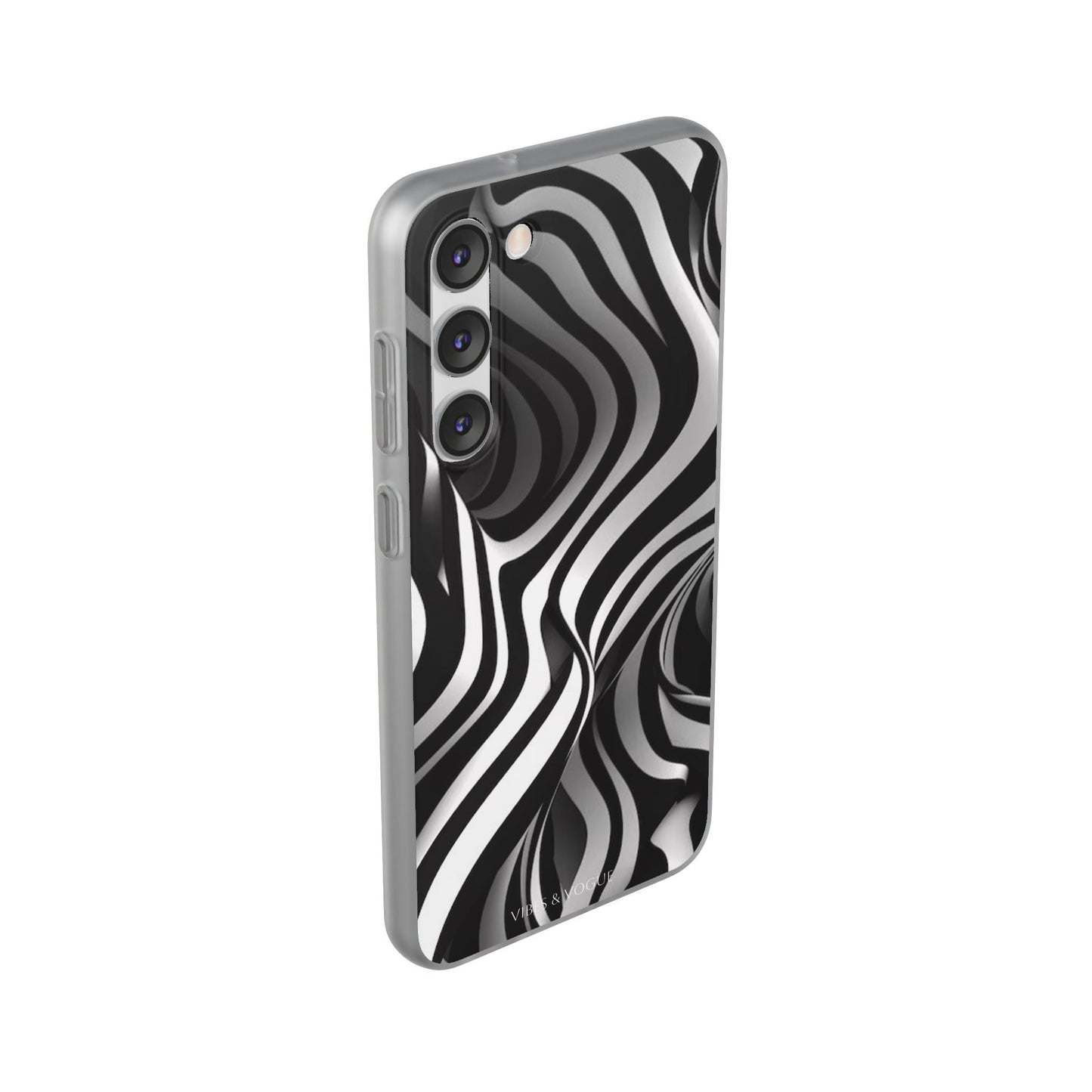 Stylish Phone Cases, Trendy Flexi Cases for iPhone, Black and White Art Case, Gifts for Him/Her, Phone Accessories, Unique Design
