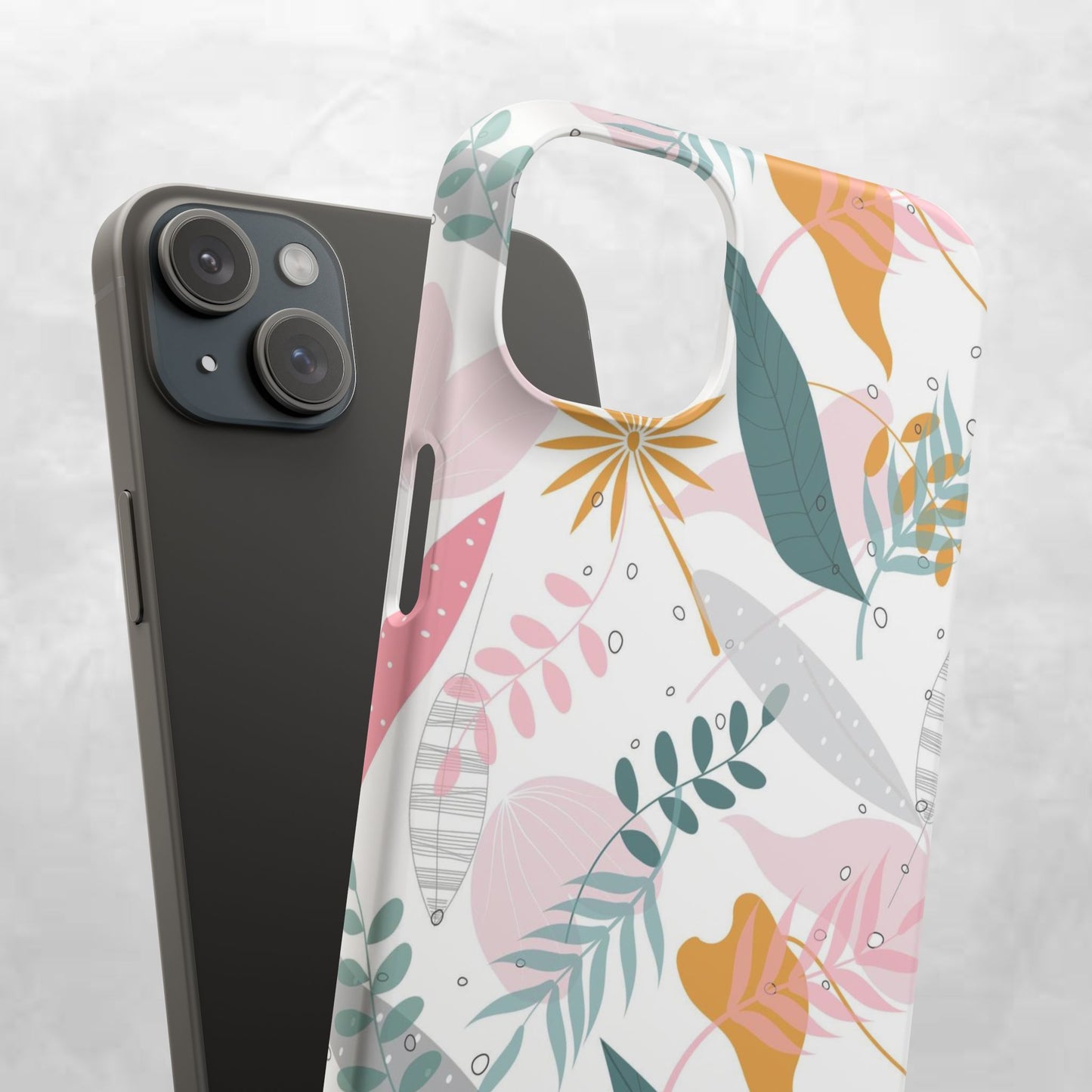 Floral Snap Case - Stylish Phone Protector with Botanical Design