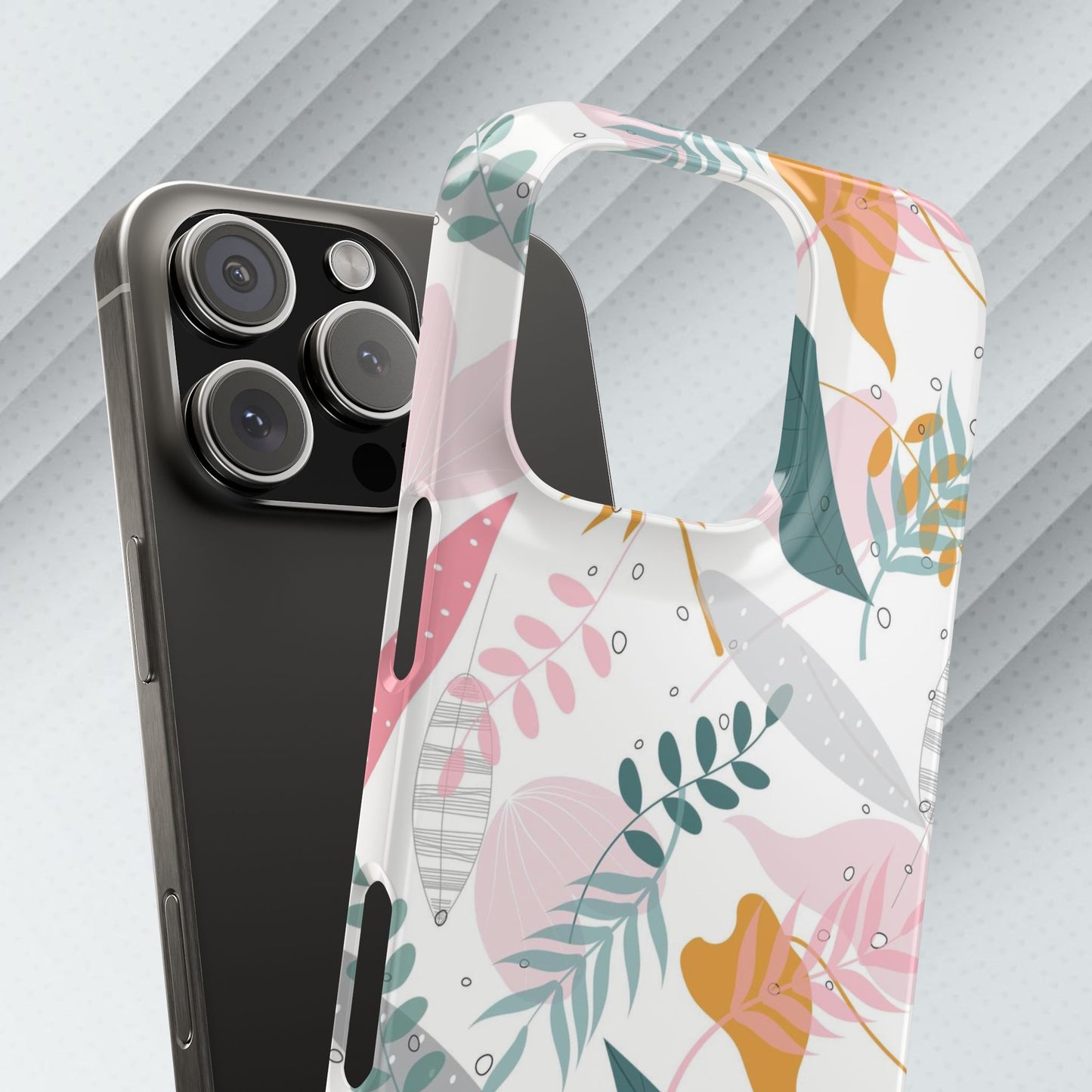 Floral Snap Case - Stylish Phone Protector with Botanical Design