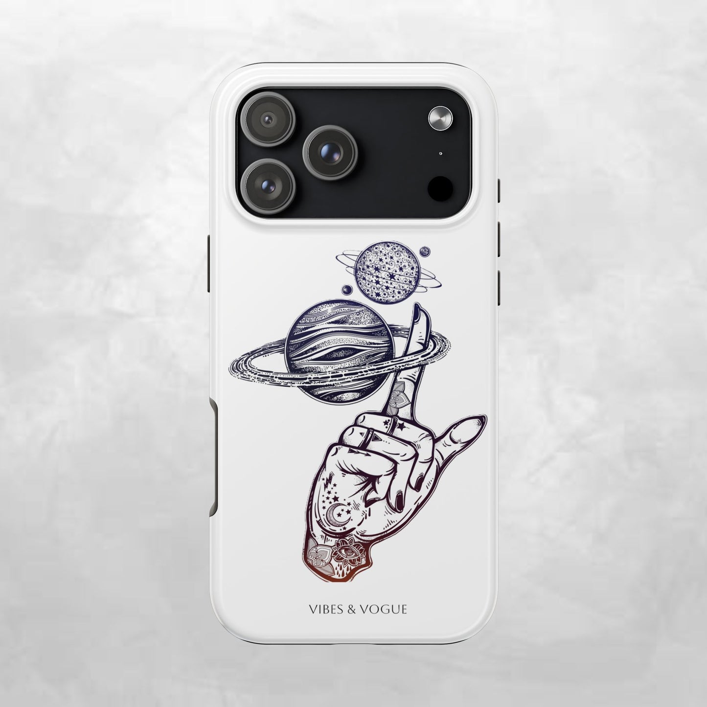 Cosmic Tattoo Phone Case, Unique Galaxy Cell Phone Cover, Gift for Astronomers, Trendy Space Phone Protector, Birthday and Holiday Gift