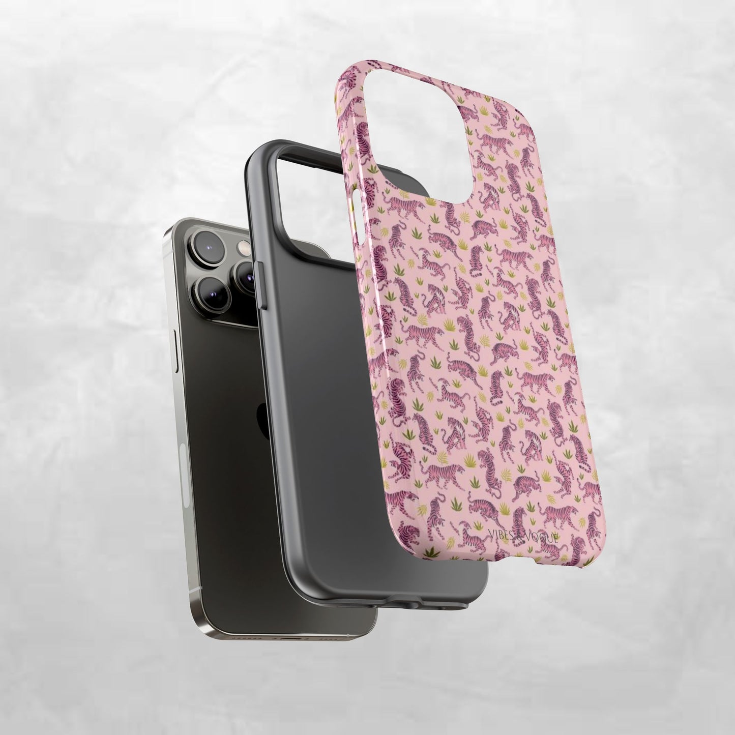 Pink Tiger Pattern Phone Case - Tough Cases