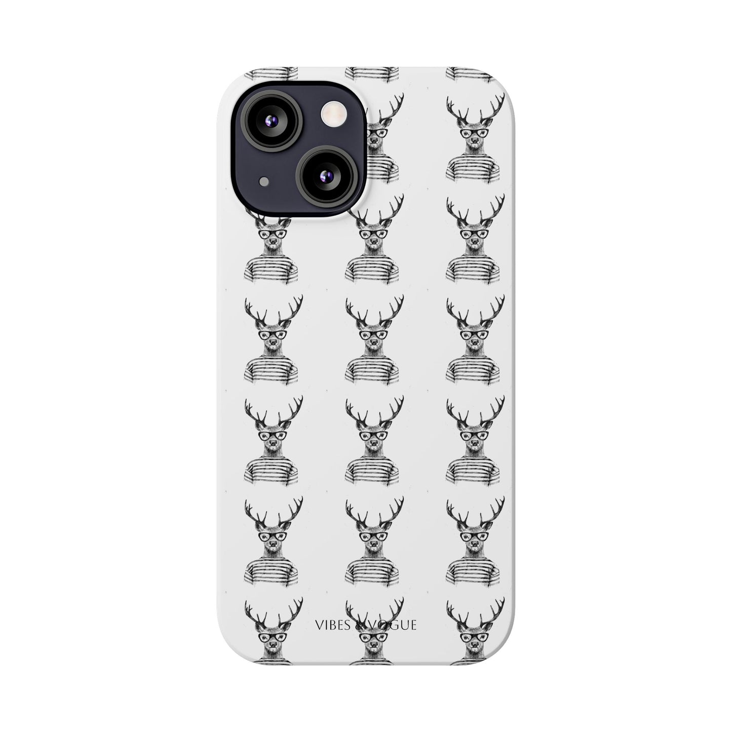 Stylish Slim Phone Case with Cool Stag Design