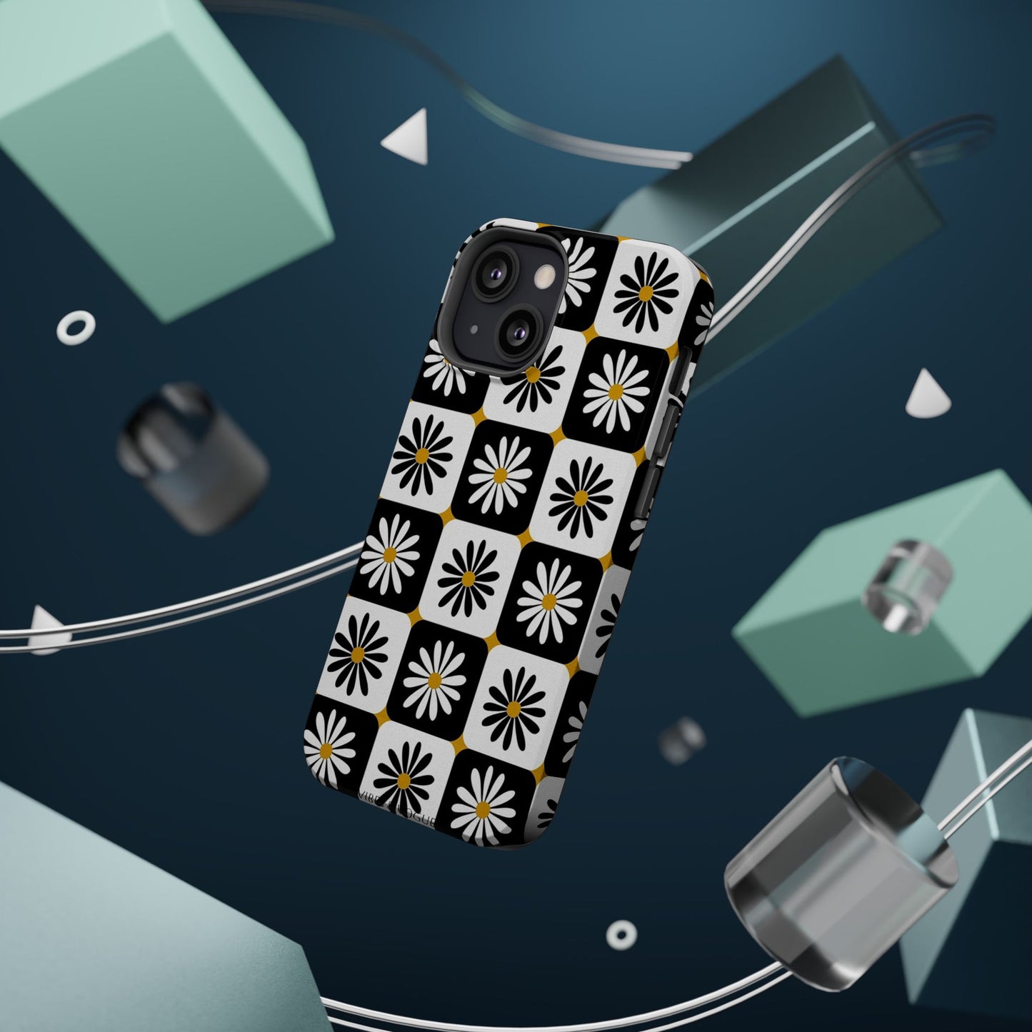 Retro Daisy Magnetic Tough Case - Stylish Protection for Your Phone