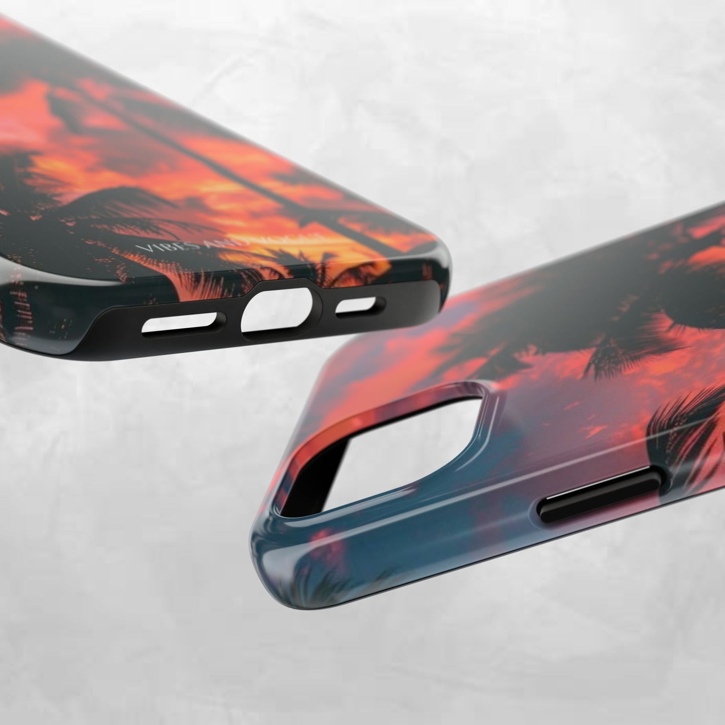 Tropical Sunset Tough Phone Case — Palm Tree Sunset Protective Phone Cover