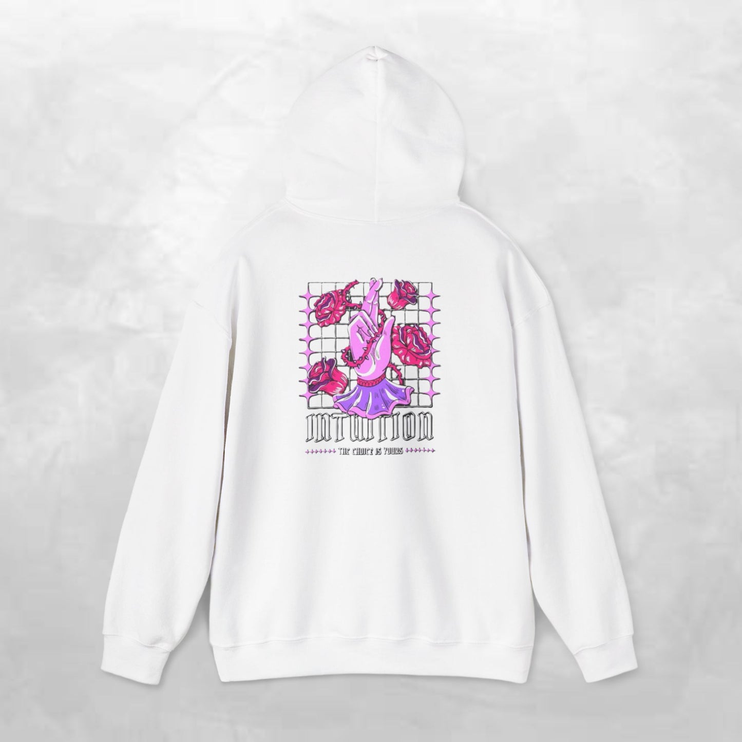 Intuitive Blooms Hoodie, Cozy Sweatshirt, Artistic Apparel, Unique Gift, Comfortable Fashion