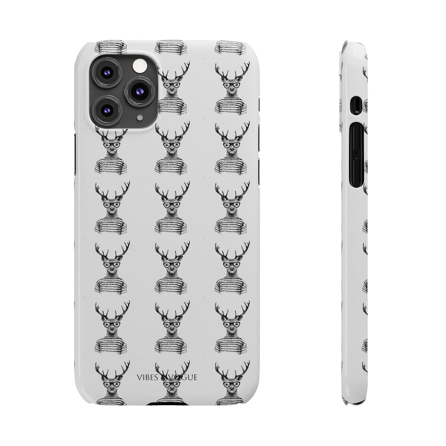 Stylish Slim Phone Case with Cool Stag Design