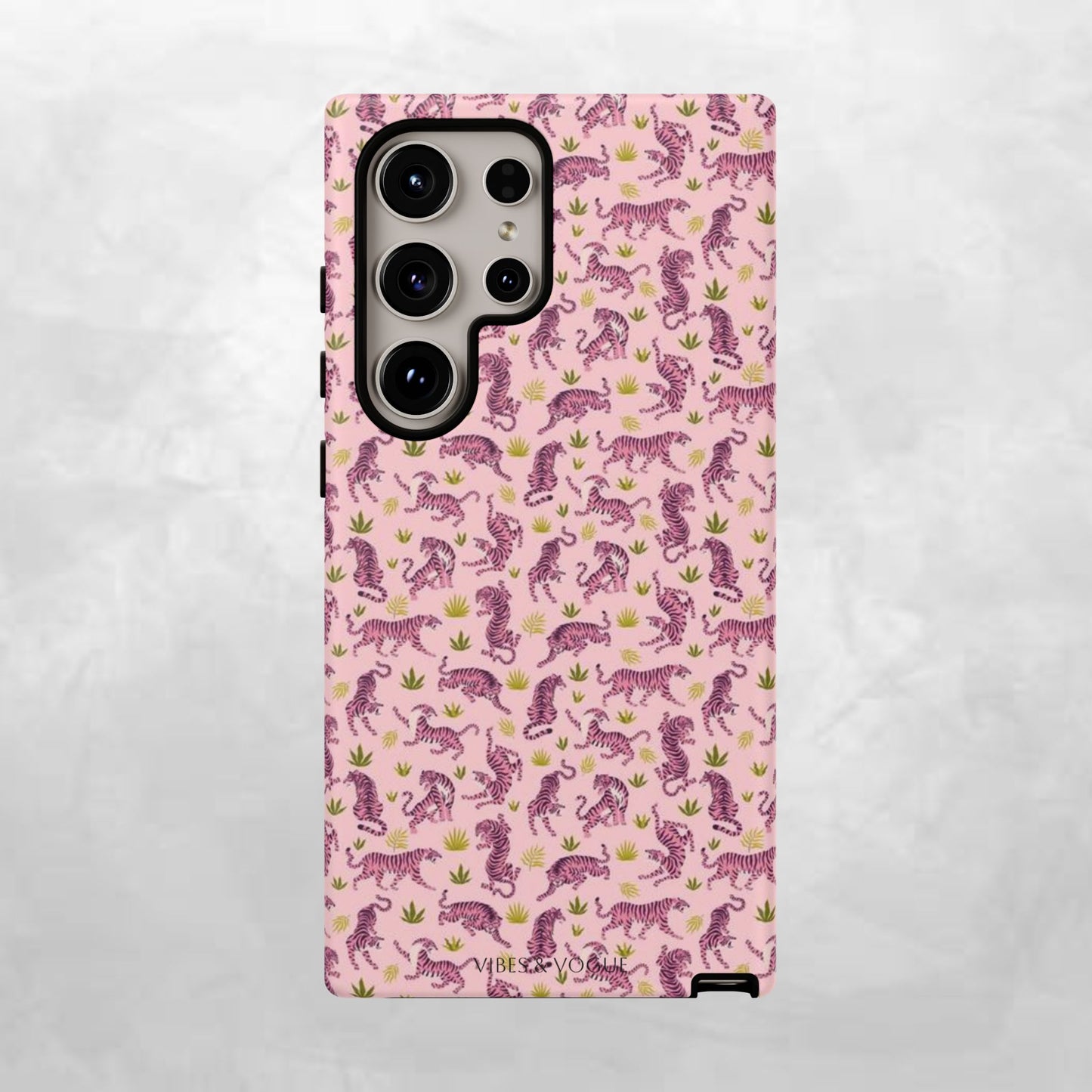 Pink Tiger Pattern Phone Case - Tough Cases