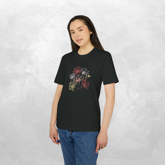 Floral Sketch Tee — Minimal Line Art Flowers T-Shirt